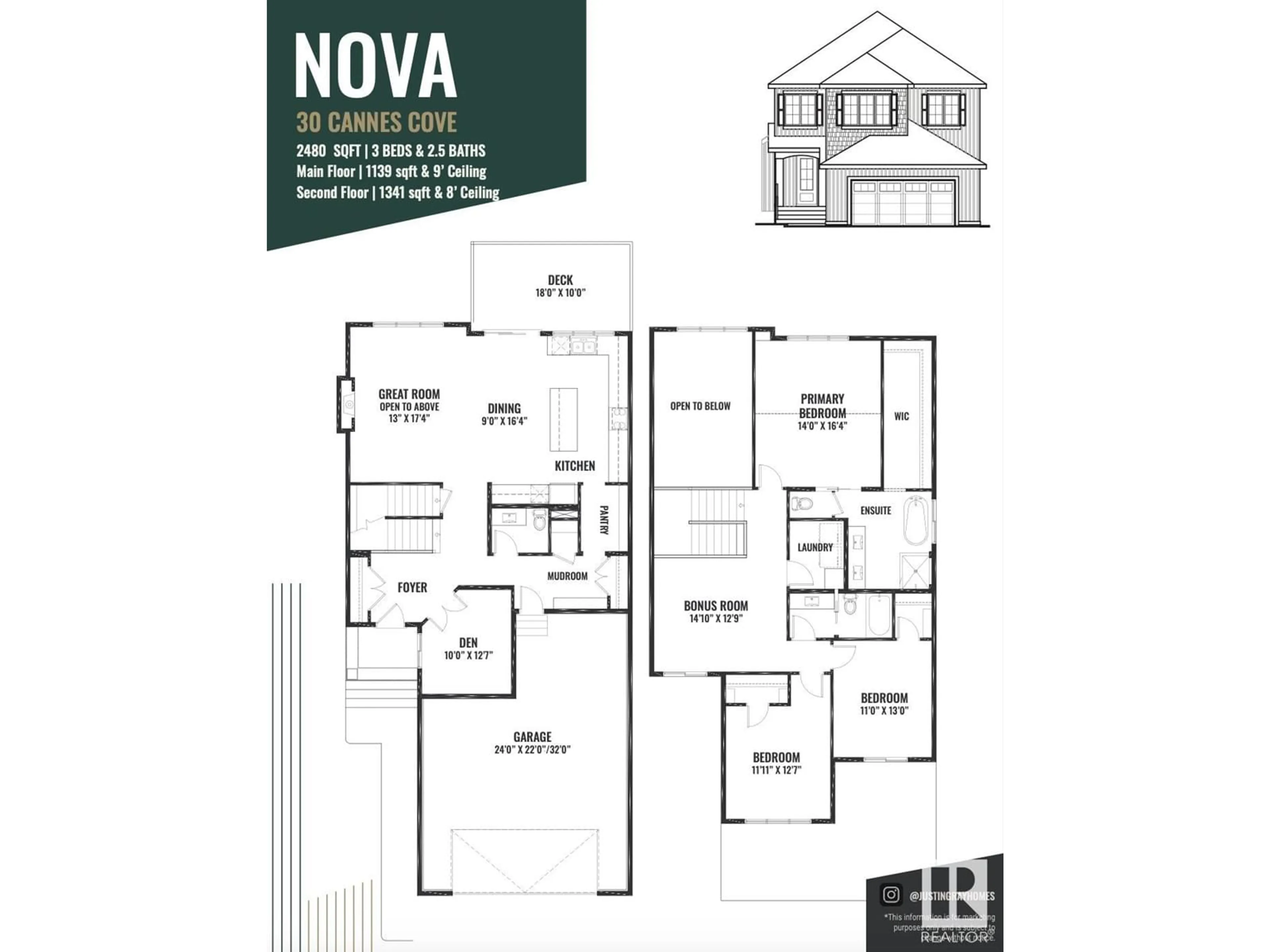 Floor plan for 30 CANNES CV, St. Albert Alberta T8T2C6