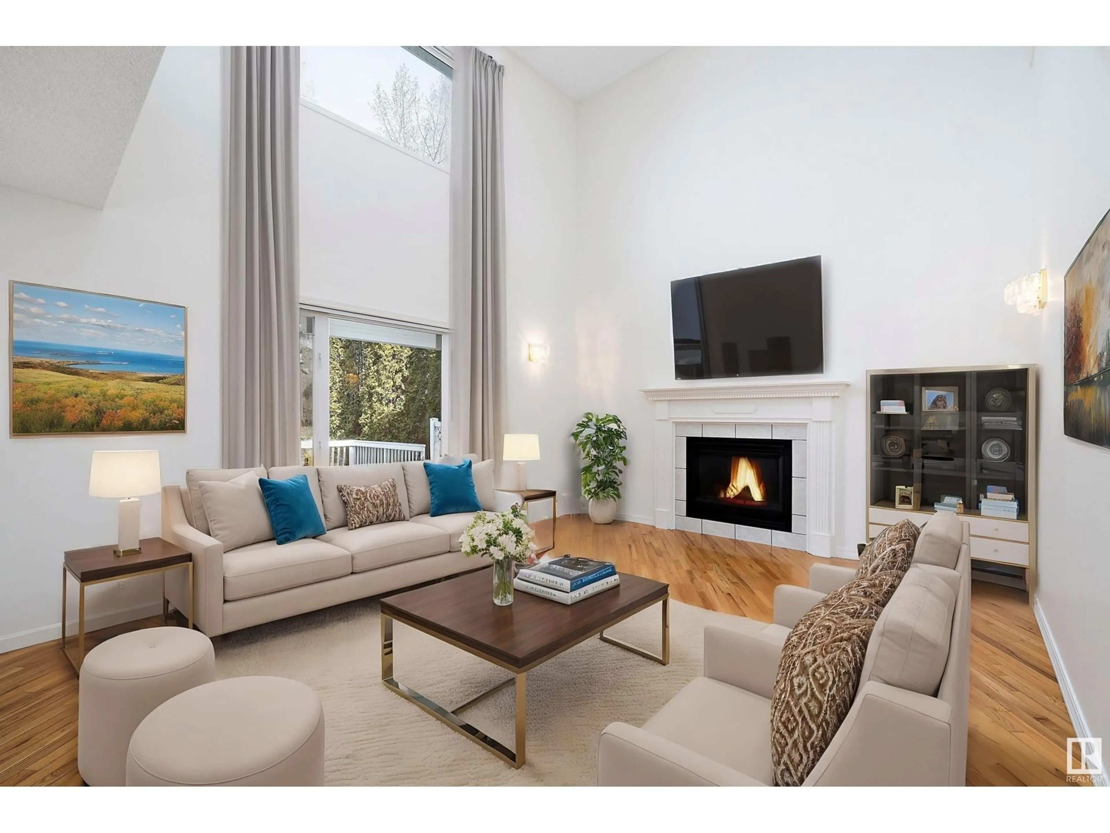 Living room with furniture, unknown for 442 BRECKENRIDGE LN, Edmonton Alberta T5T6E2