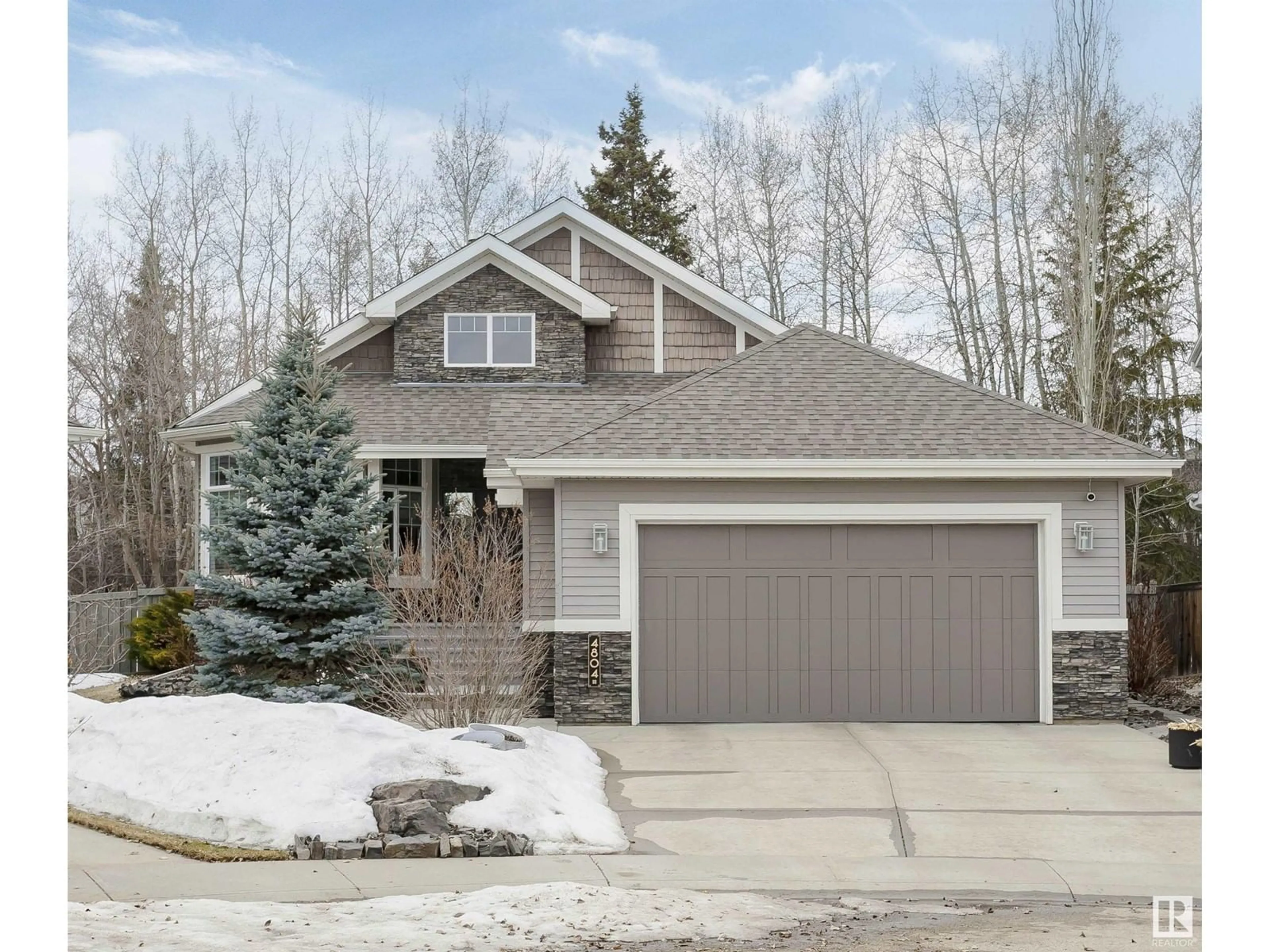 Home with brick exterior material, street for 4804 212 ST, Edmonton Alberta T6M0G2