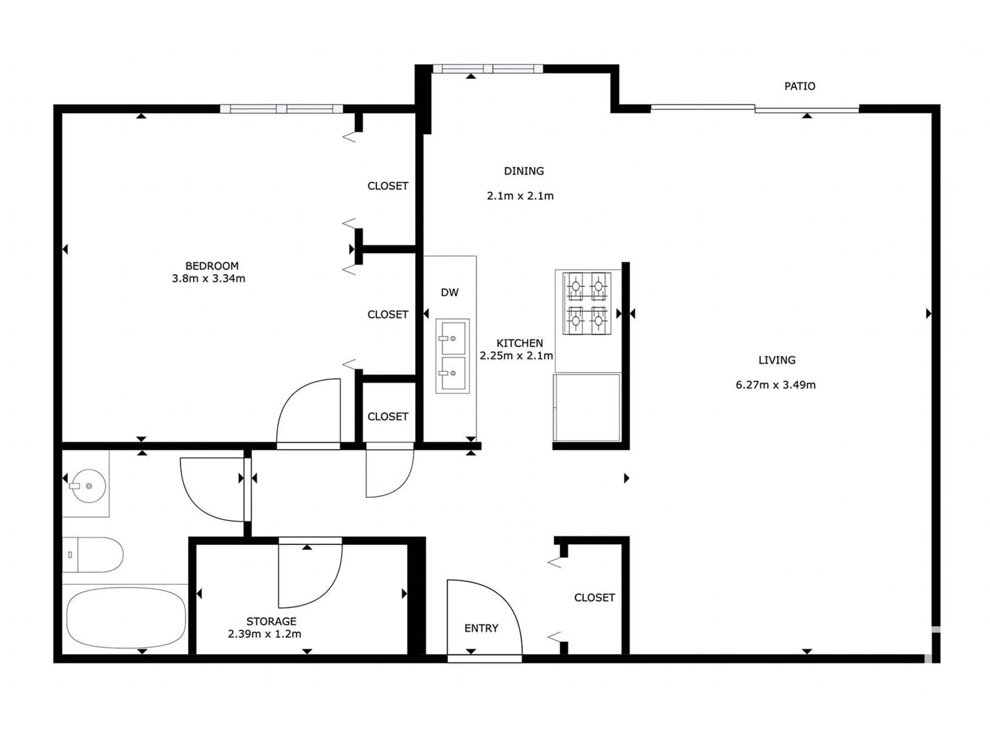 Floor plan for 106 - 4503 51 ST, Leduc Alberta T9E5C1