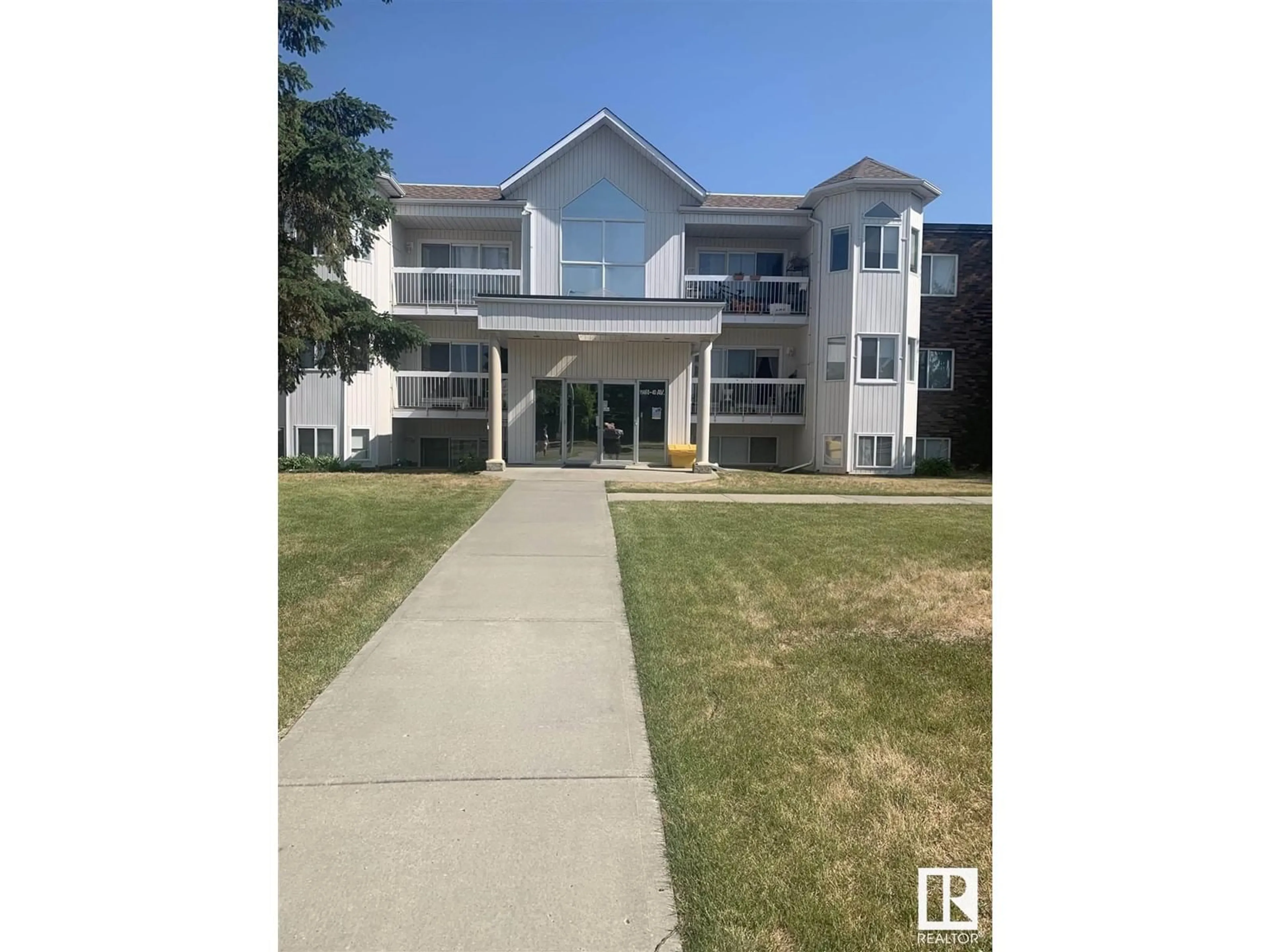 A pic from outside/outdoor area/front of a property/back of a property/a pic from drone, unknown for 308 - 11460 40 AV, Edmonton Alberta T6J0J5