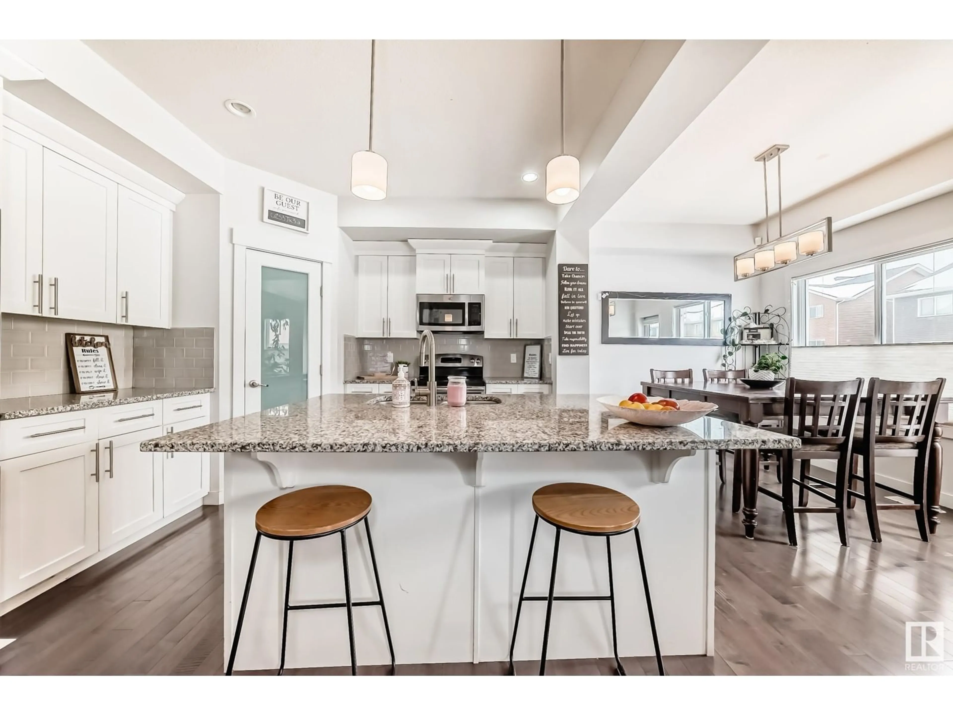 Open concept kitchen, ceramic/tile floor for 180 STURTZ BN, Leduc Alberta T9E1E1