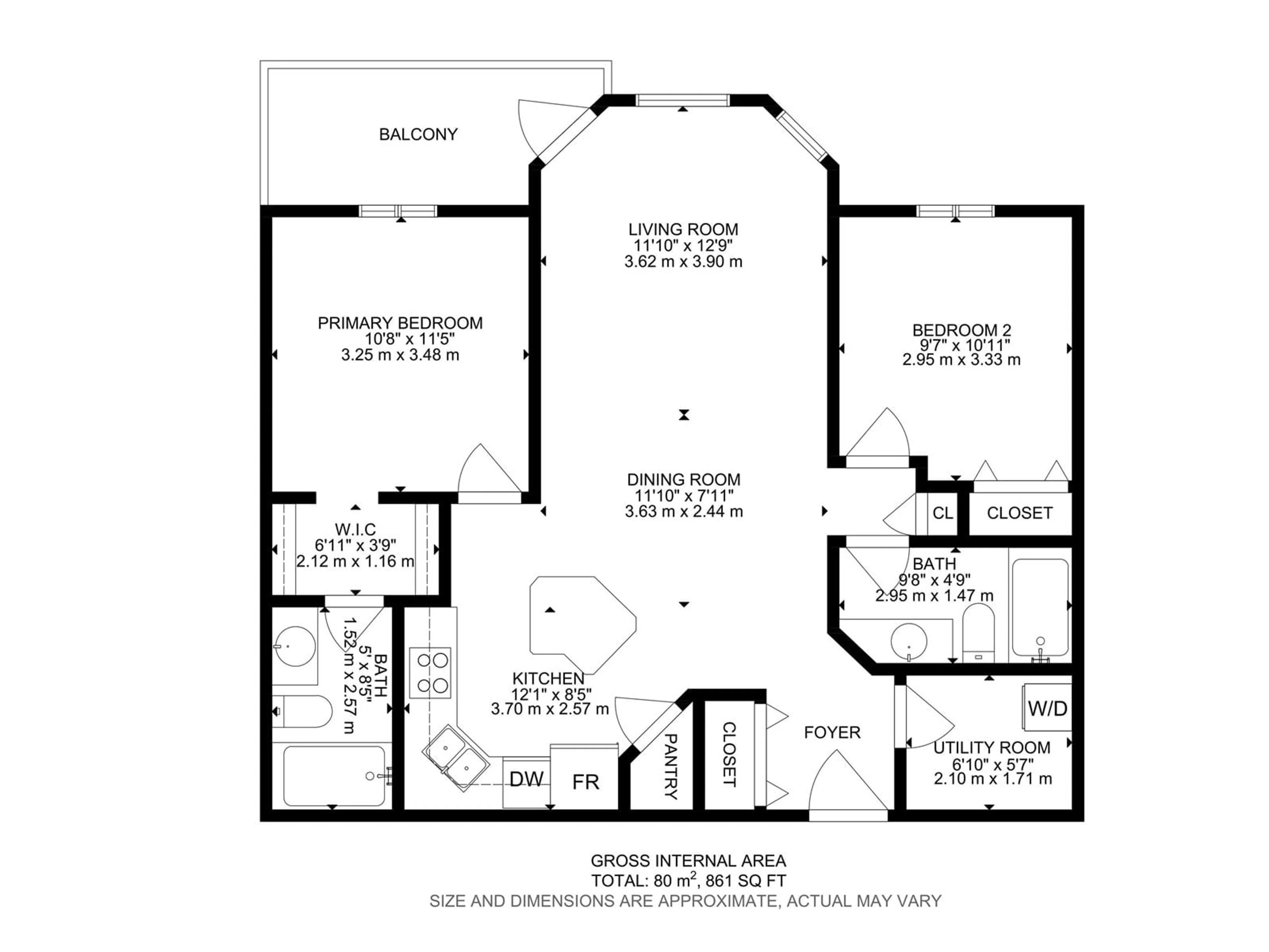 Floor plan for #115 - 13835 155 AV, Edmonton Alberta T5V0B7