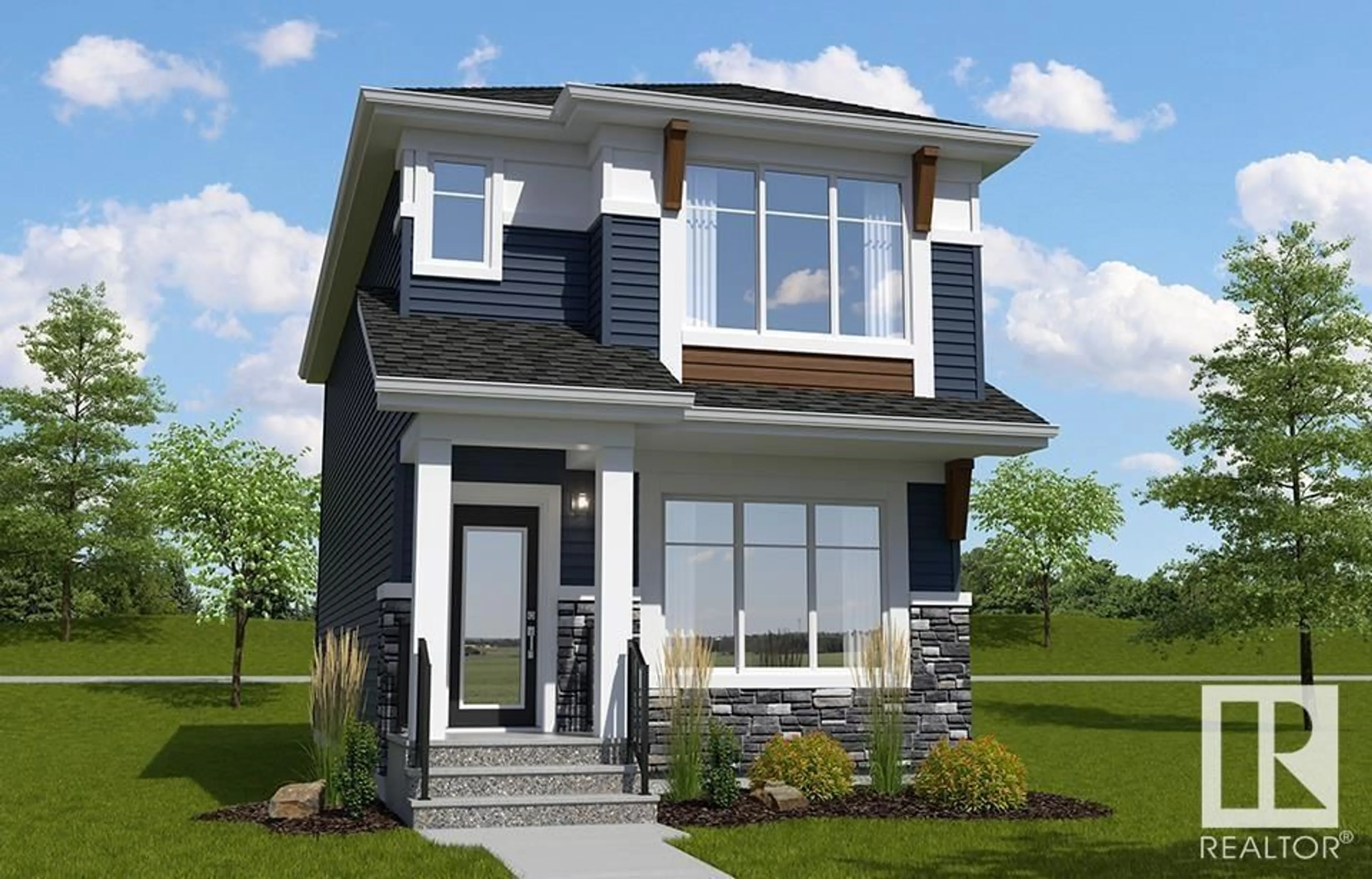 Home with vinyl exterior material, street for 18940 28 AV NW, Edmonton Alberta T6M3H2