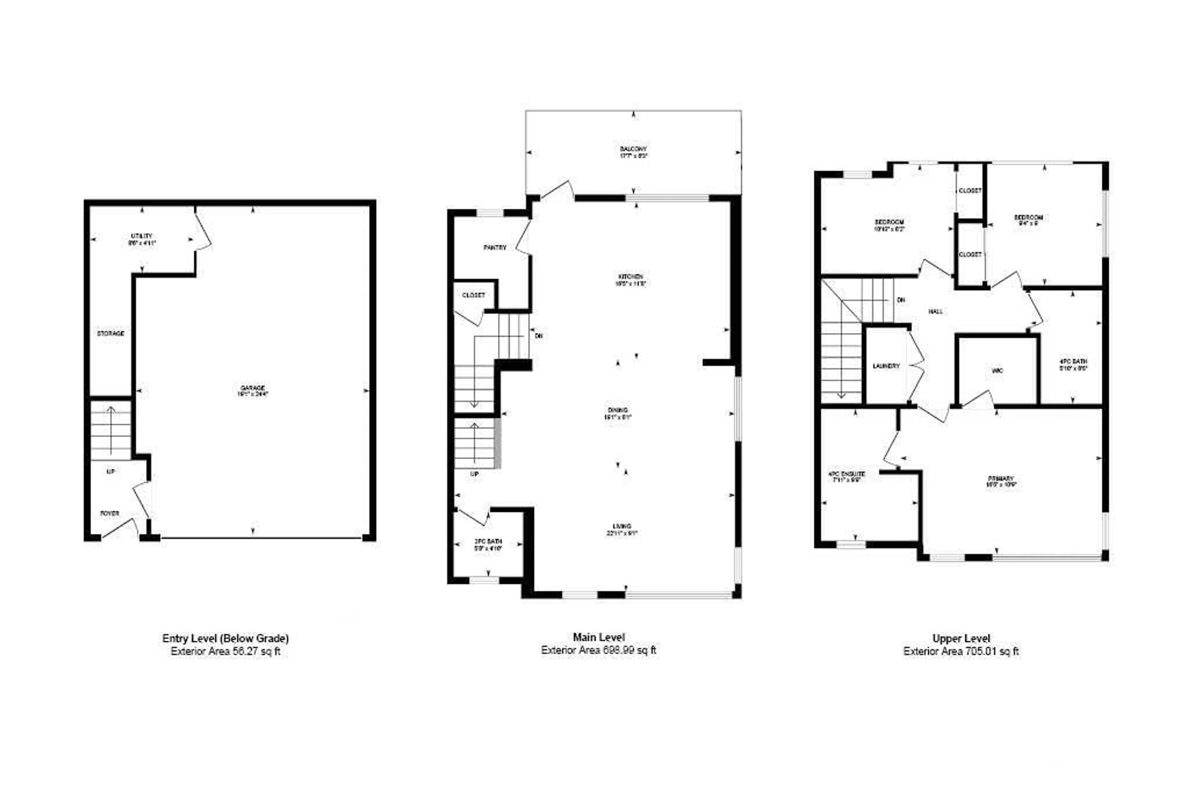 Floor plan for 5 - 16 RONDEAU DR, St. Albert Alberta T8N7X8