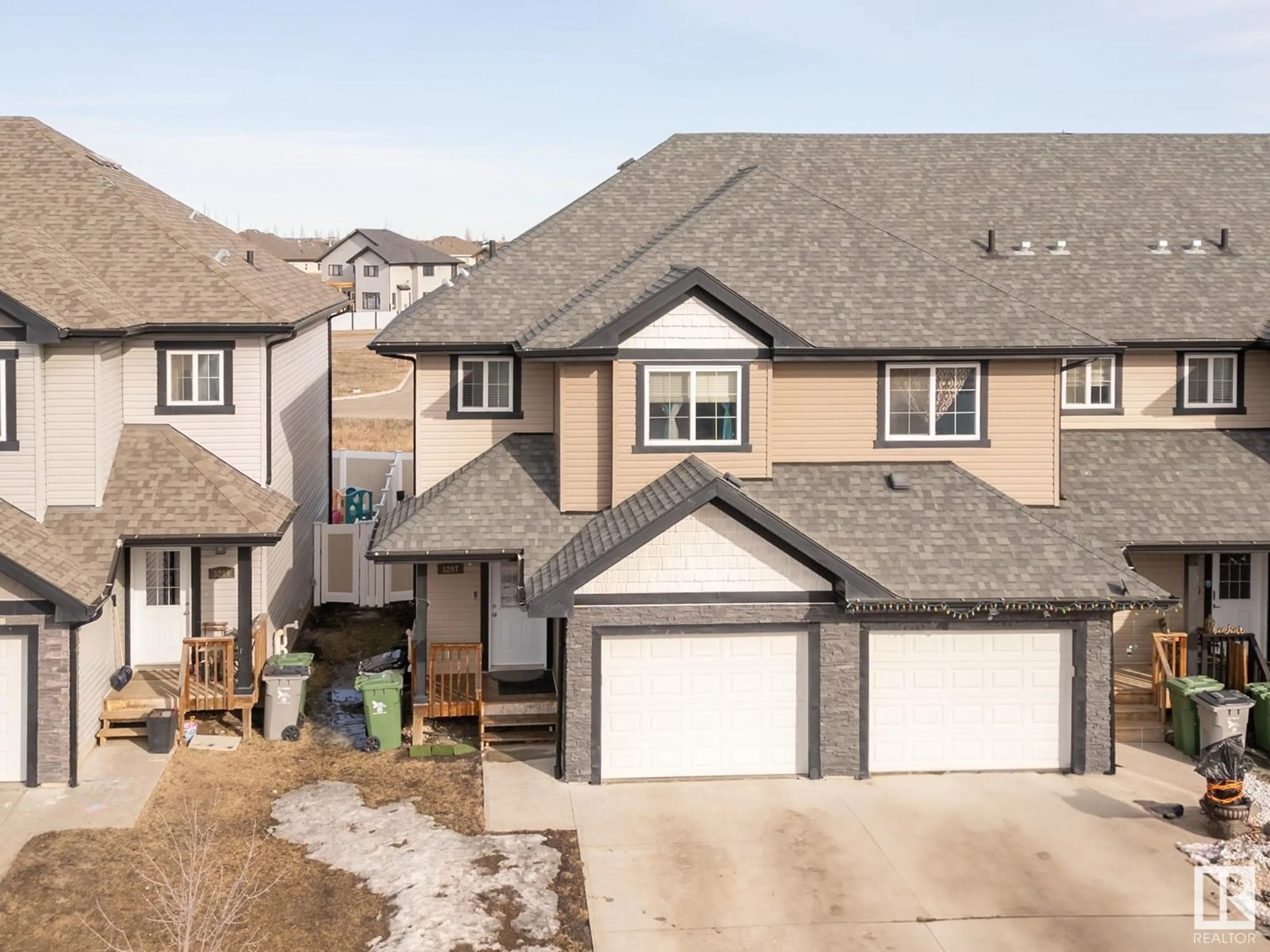 A pic from outside/outdoor area/front of a property/back of a property/a pic from drone, street for 3207 67 ST, Beaumont Alberta T4X0W7