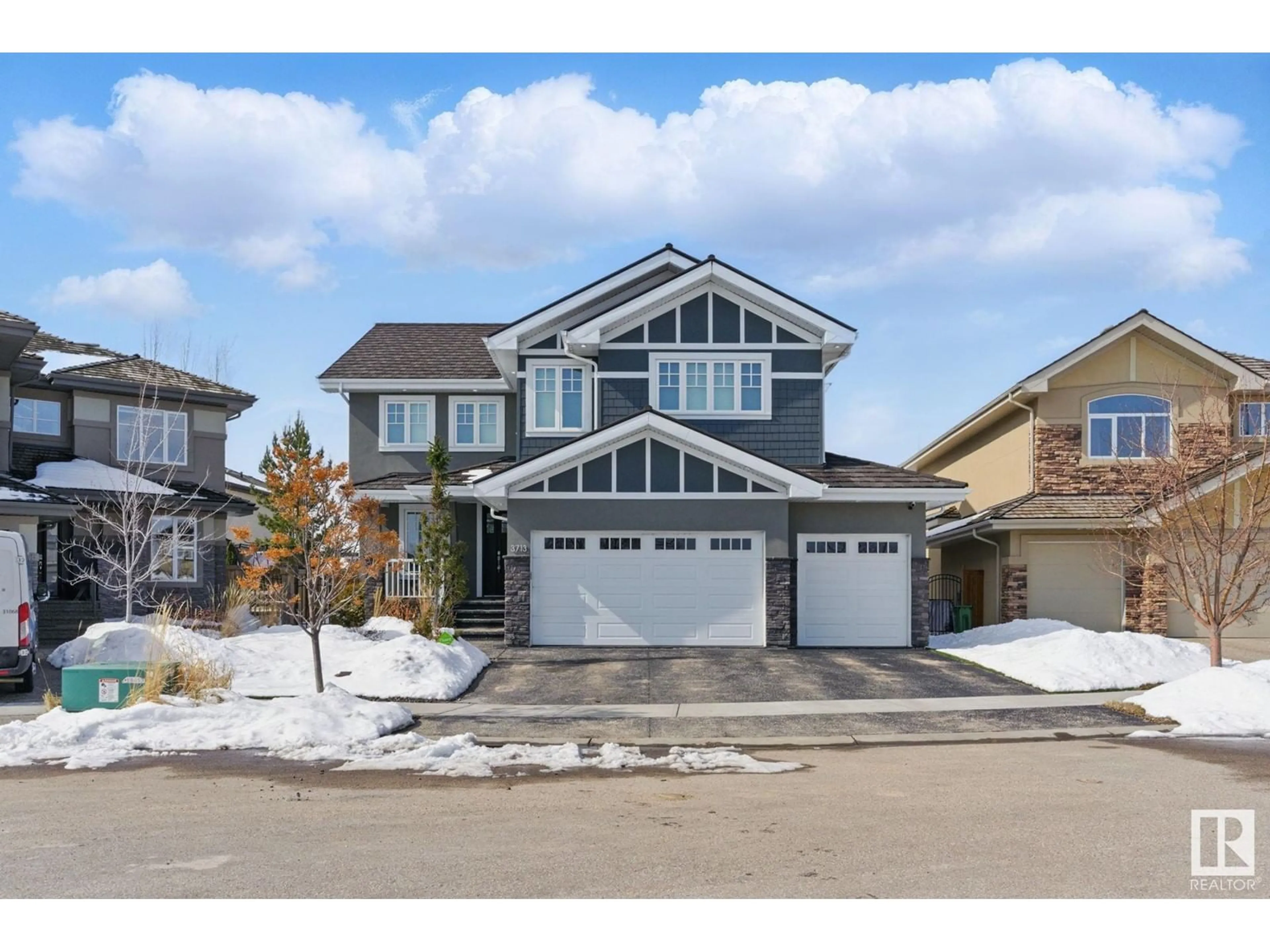 Home with vinyl exterior material, street for 3713 CAMERON HEIGHTS PL, Edmonton Alberta T6M0R1