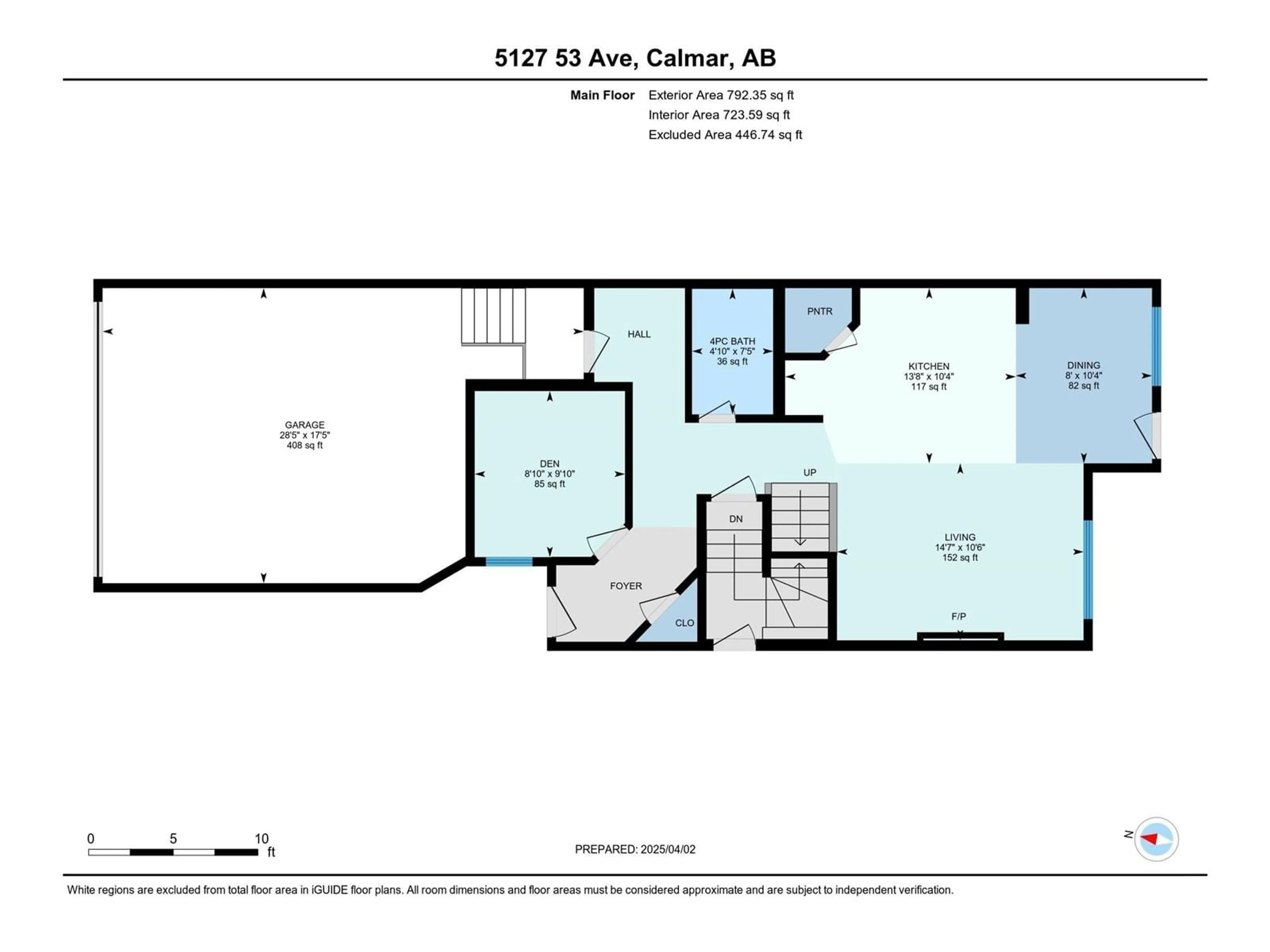 Floor plan for 5127 53 AV, Calmar Alberta T0C0V0