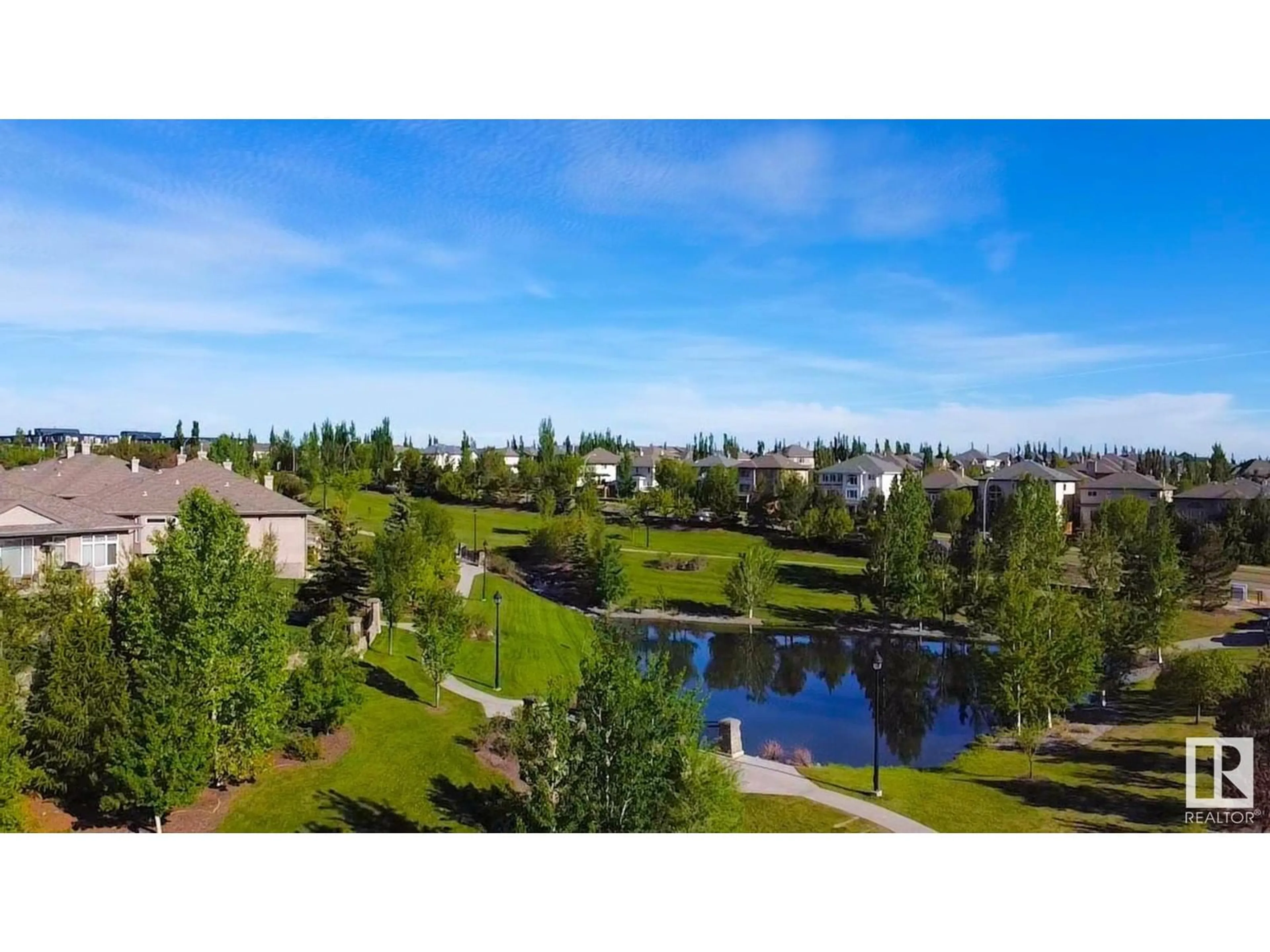 A pic from outside/outdoor area/front of a property/back of a property/a pic from drone, water/lake/river/ocean view for 7812 MAY LI NW, Edmonton Alberta T6R0G9