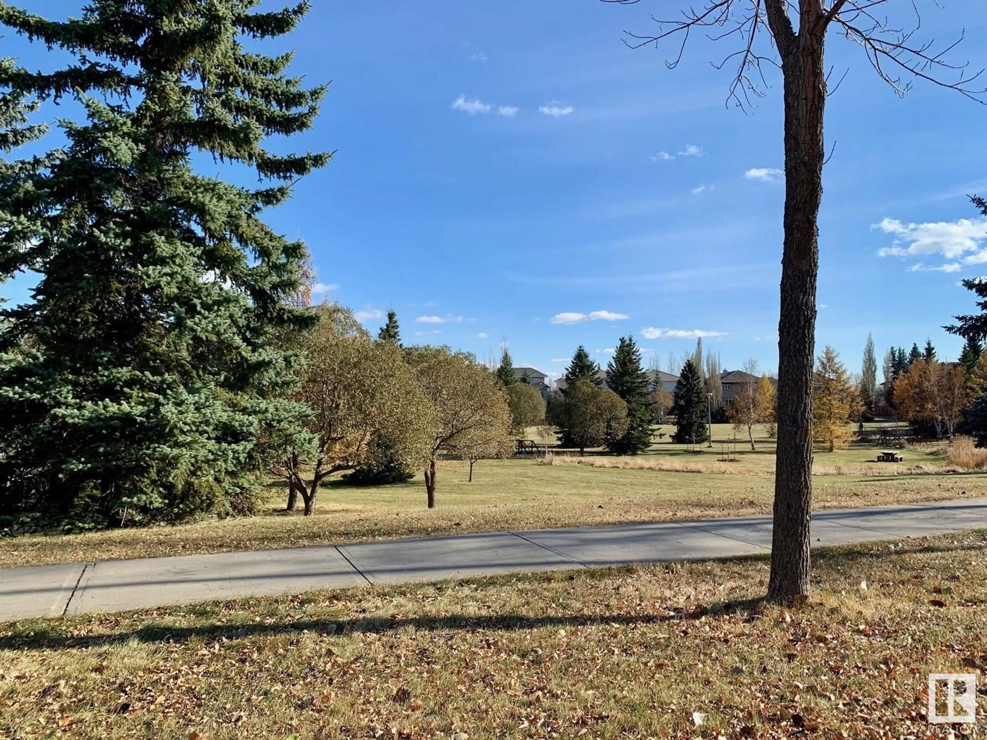 A pic from outside/outdoor area/front of a property/back of a property/a pic from drone, forest/trees view for 7812 MAY LI NW, Edmonton Alberta T6R0G9