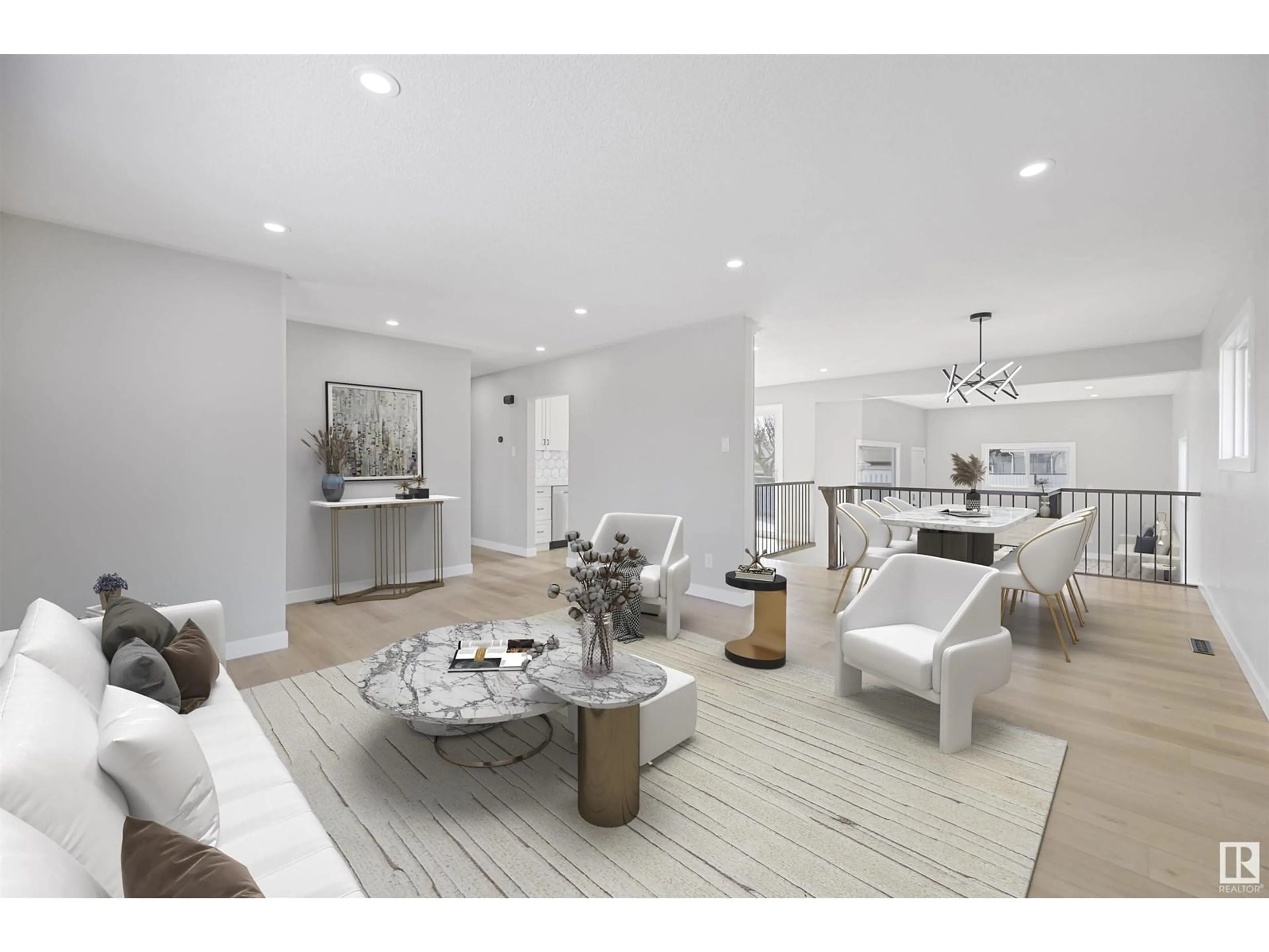 Living room with furniture, unknown for 15705 86 AV NW, Edmonton Alberta T5R4C5