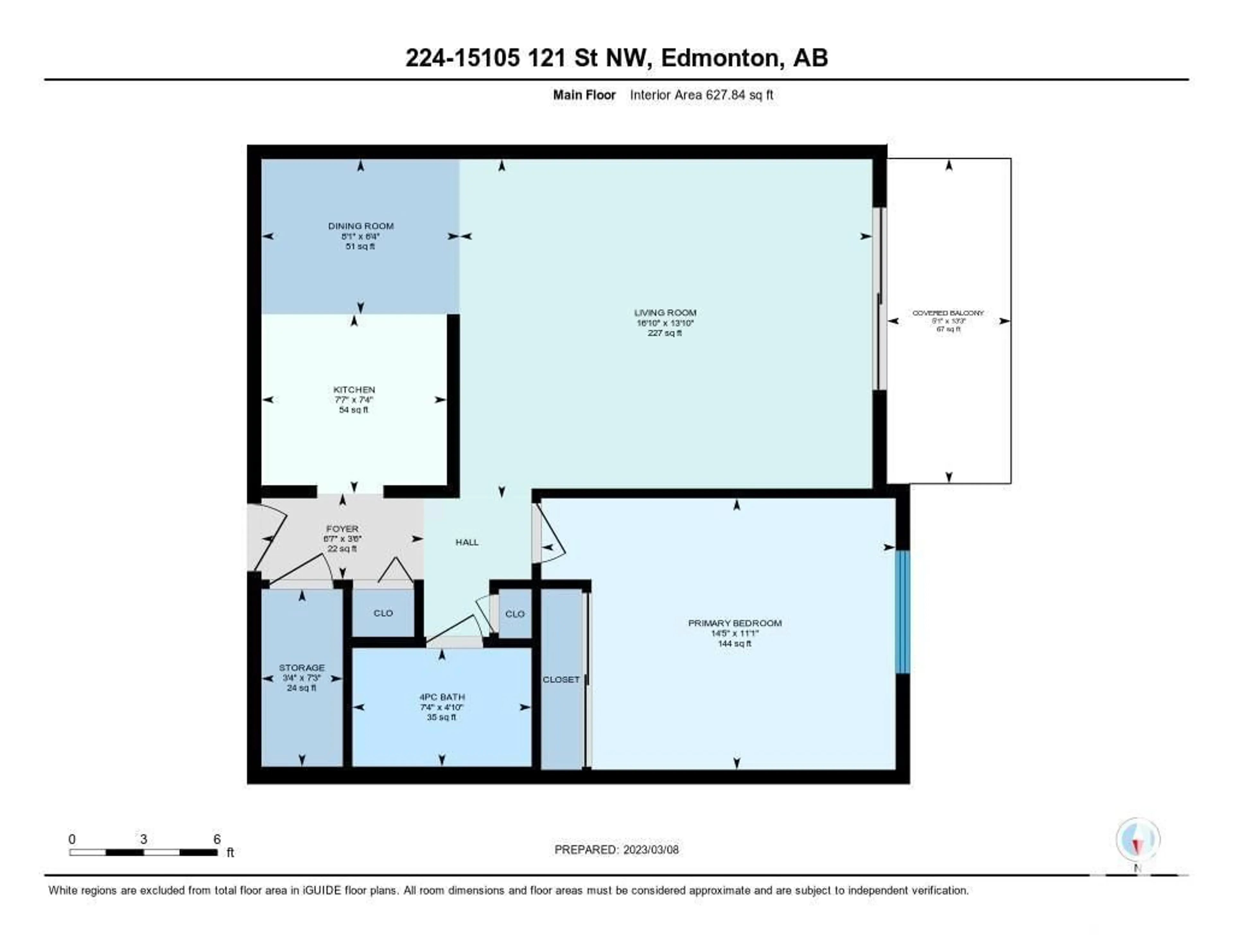 Floor plan for #224 - 15105 121 ST, Edmonton Alberta T5X2G3