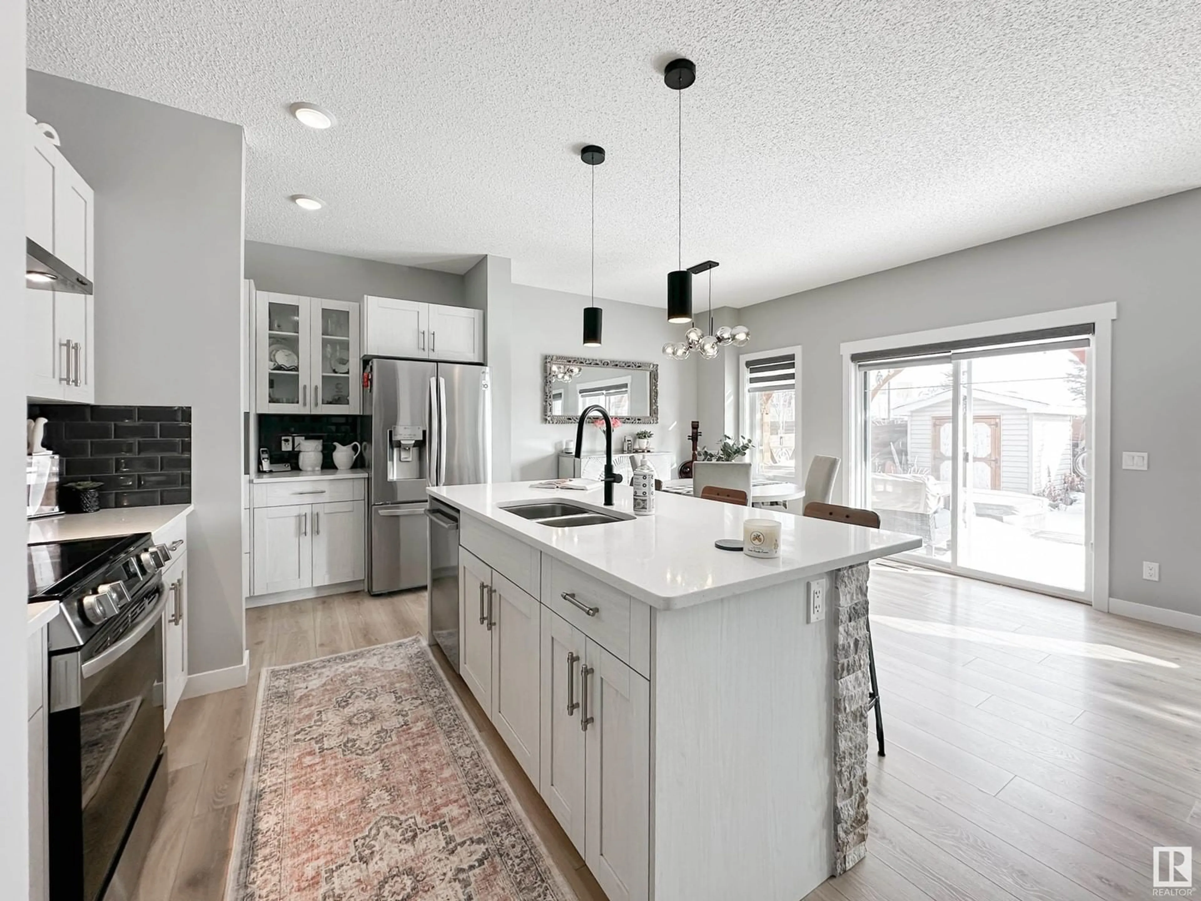 Open concept kitchen, ceramic/tile floor for 147 JOYAL WY, St. Albert Alberta T8N7V3