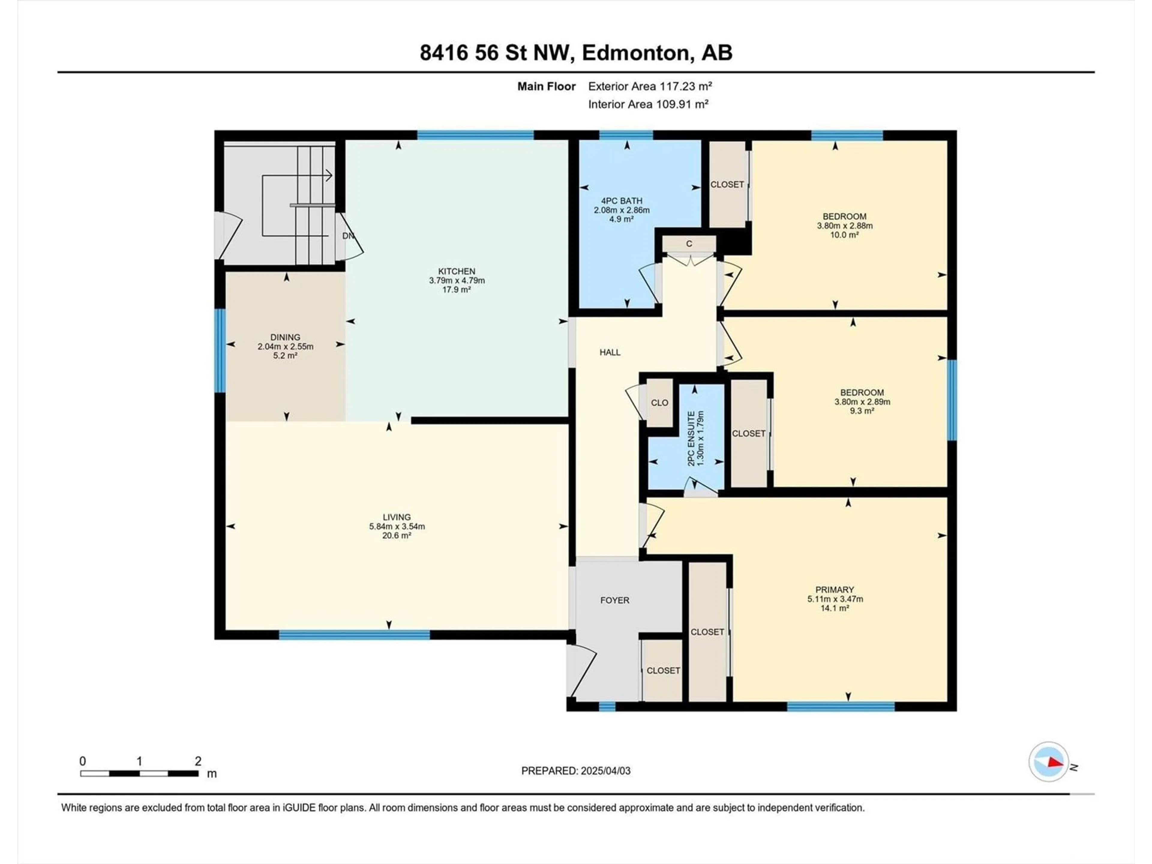 Floor plan for NW - 8416 56 ST, Edmonton Alberta T6B1H7
