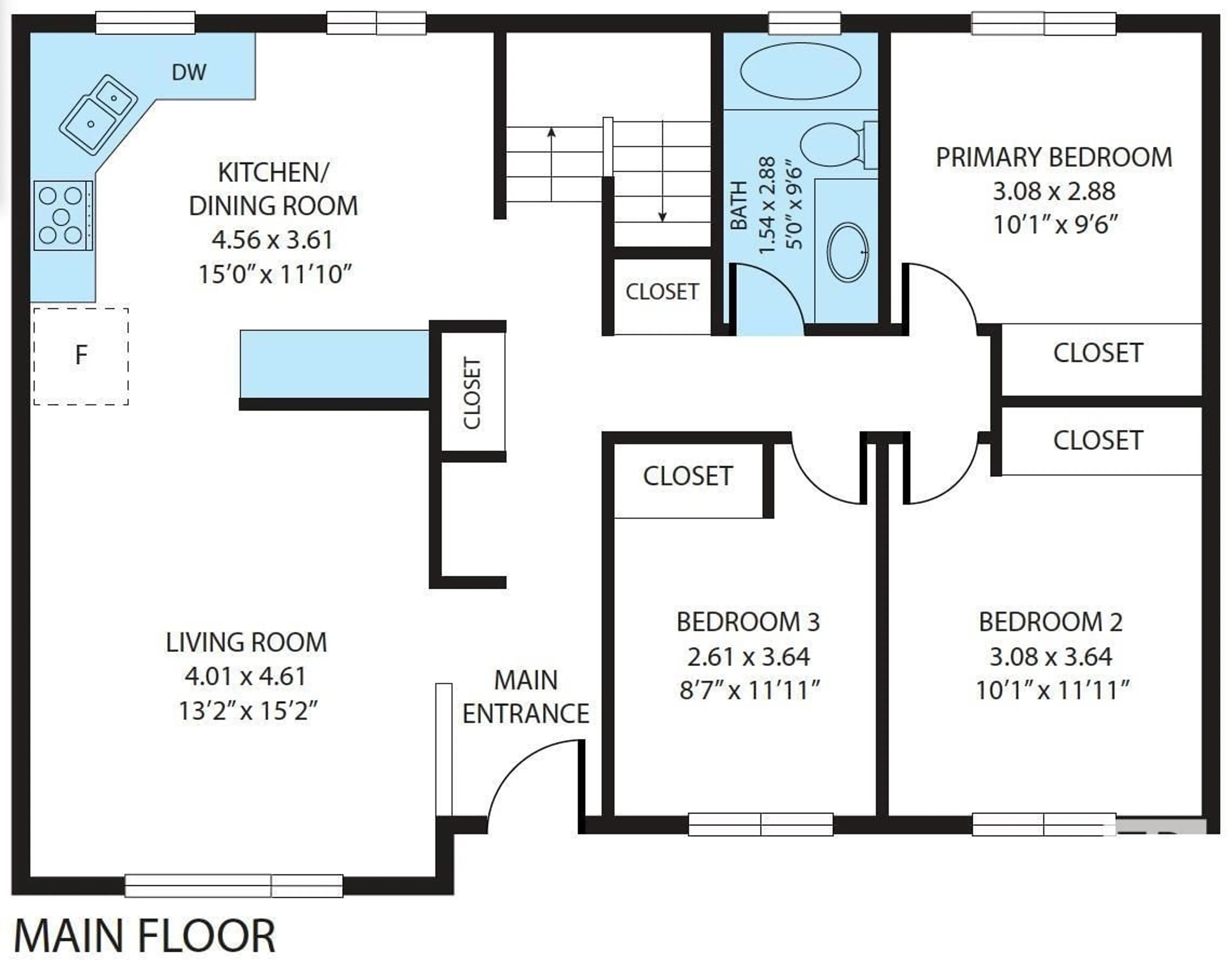 Floor plan for 8831 140 AV, Edmonton Alberta T5E2C8