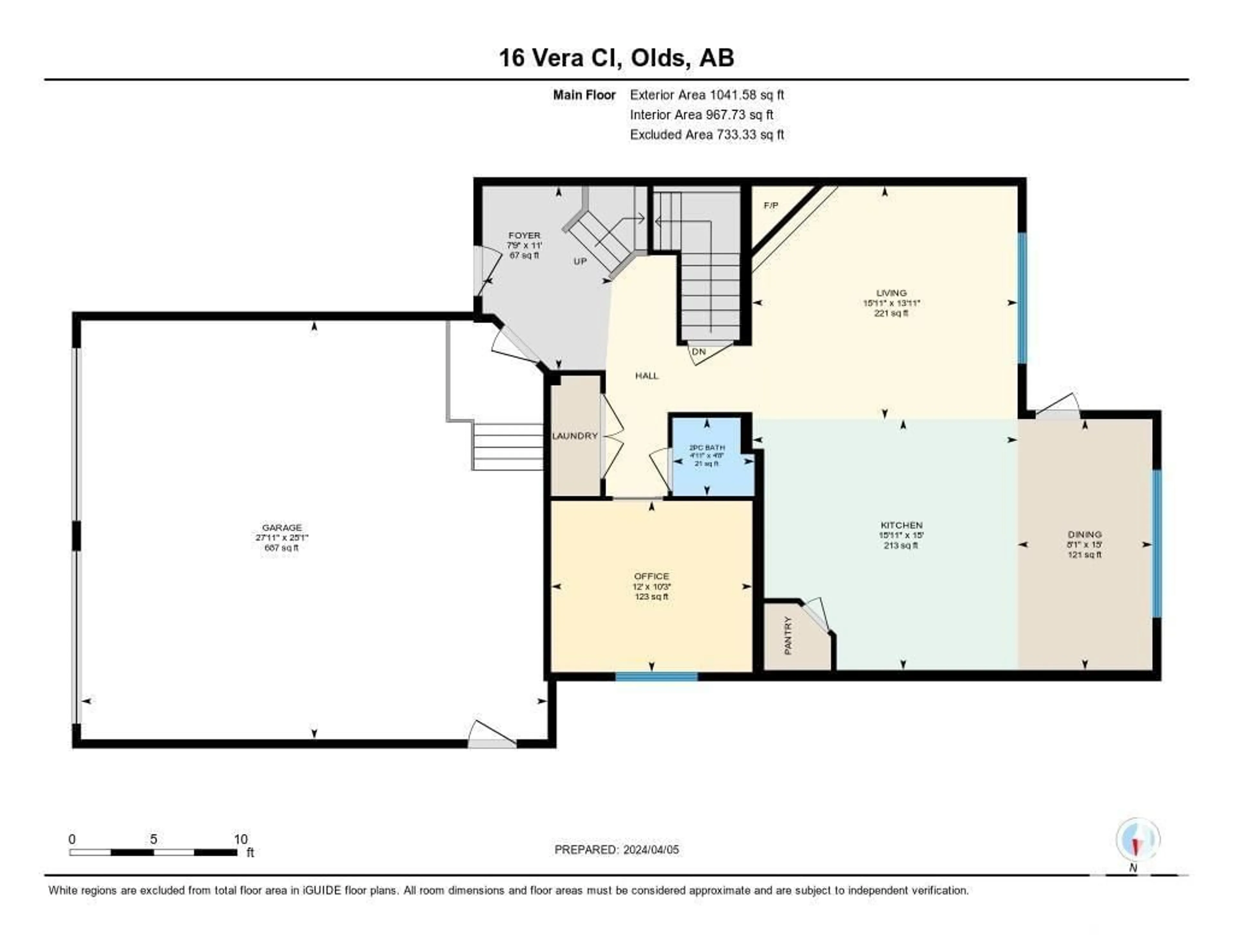 Floor plan for 16 VERA CLOSE, Olds Alberta T4H0C3