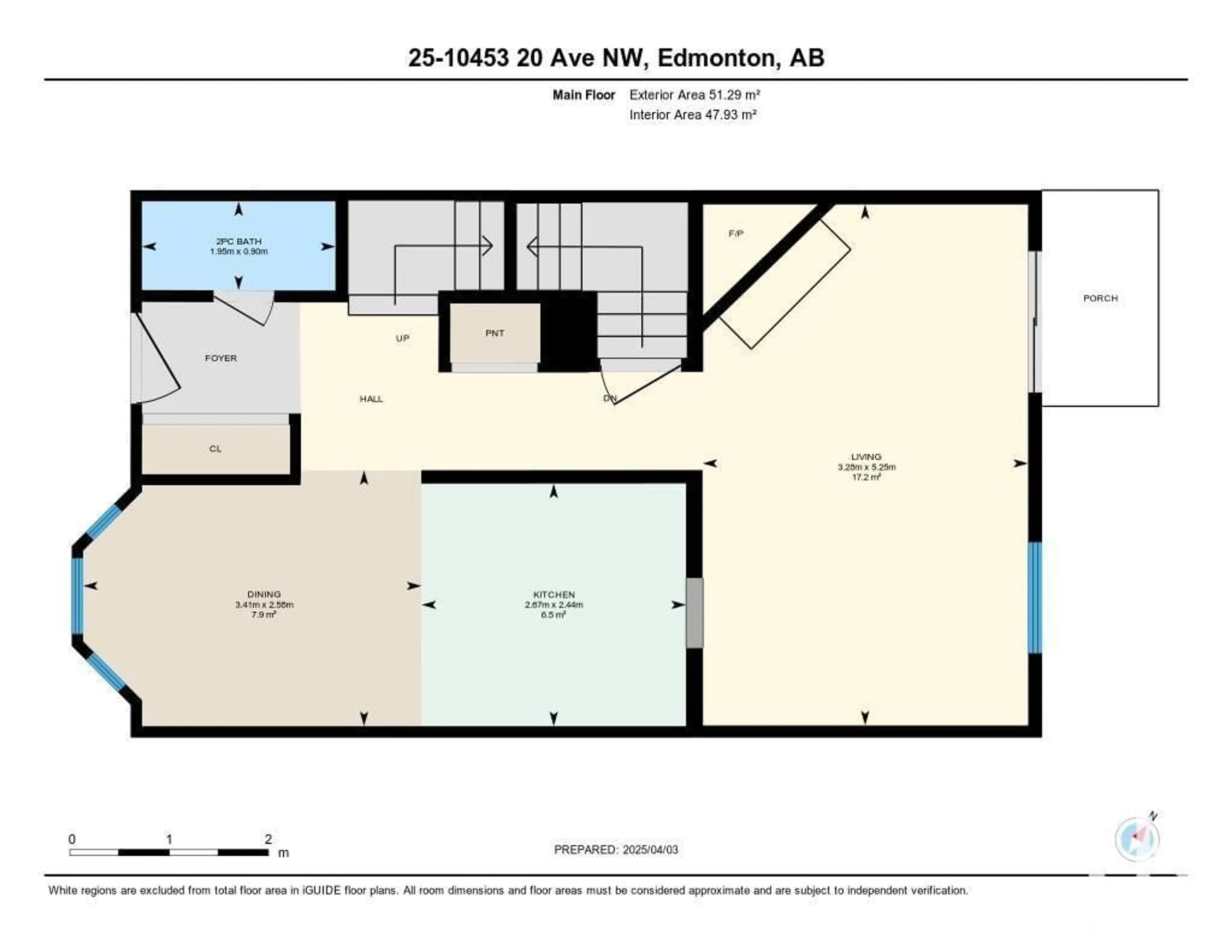 Floor plan for 25 10453 20 AV NW, Edmonton Alberta T6J5H1