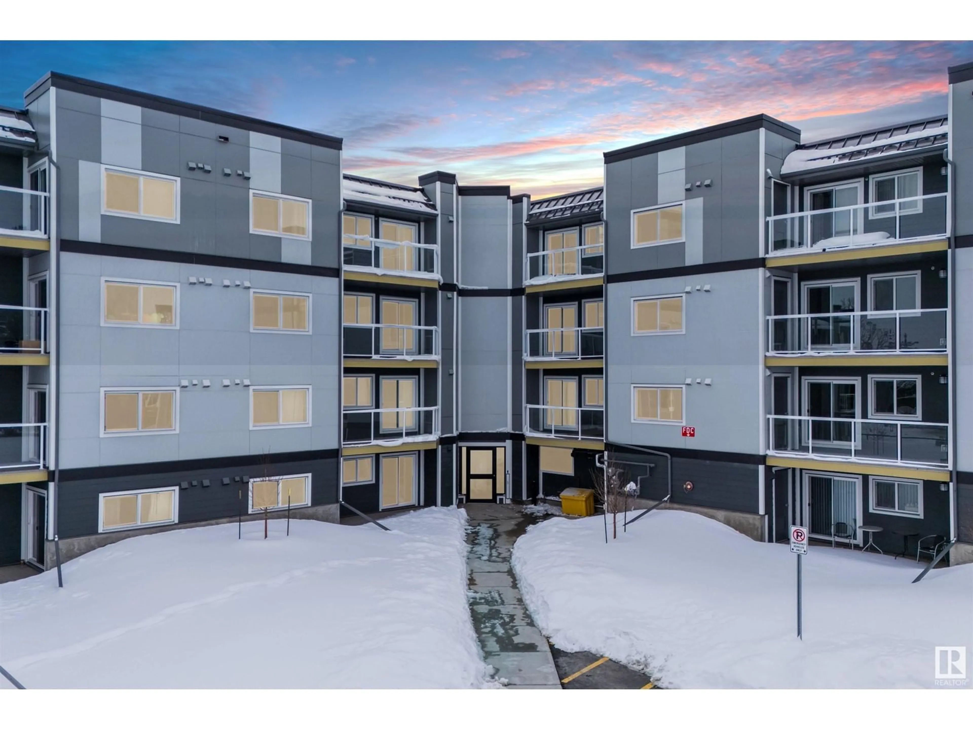 A pic from outside/outdoor area/front of a property/back of a property/a pic from drone, building for #309 - 9504 182 ST, Edmonton Alberta T5T3A7