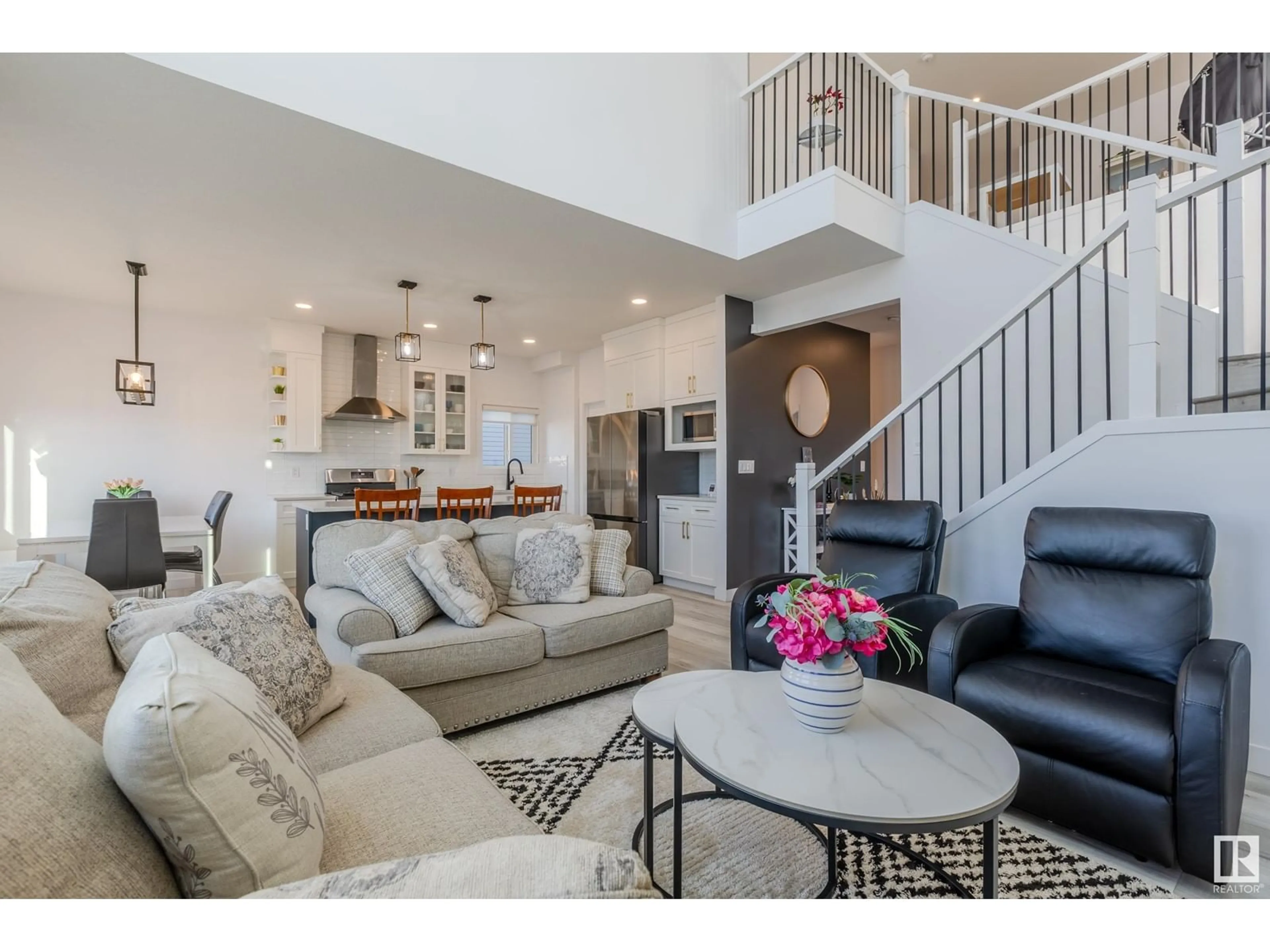 Living room with furniture, unknown for 10511 106 AV, Morinville Alberta T8R0C9