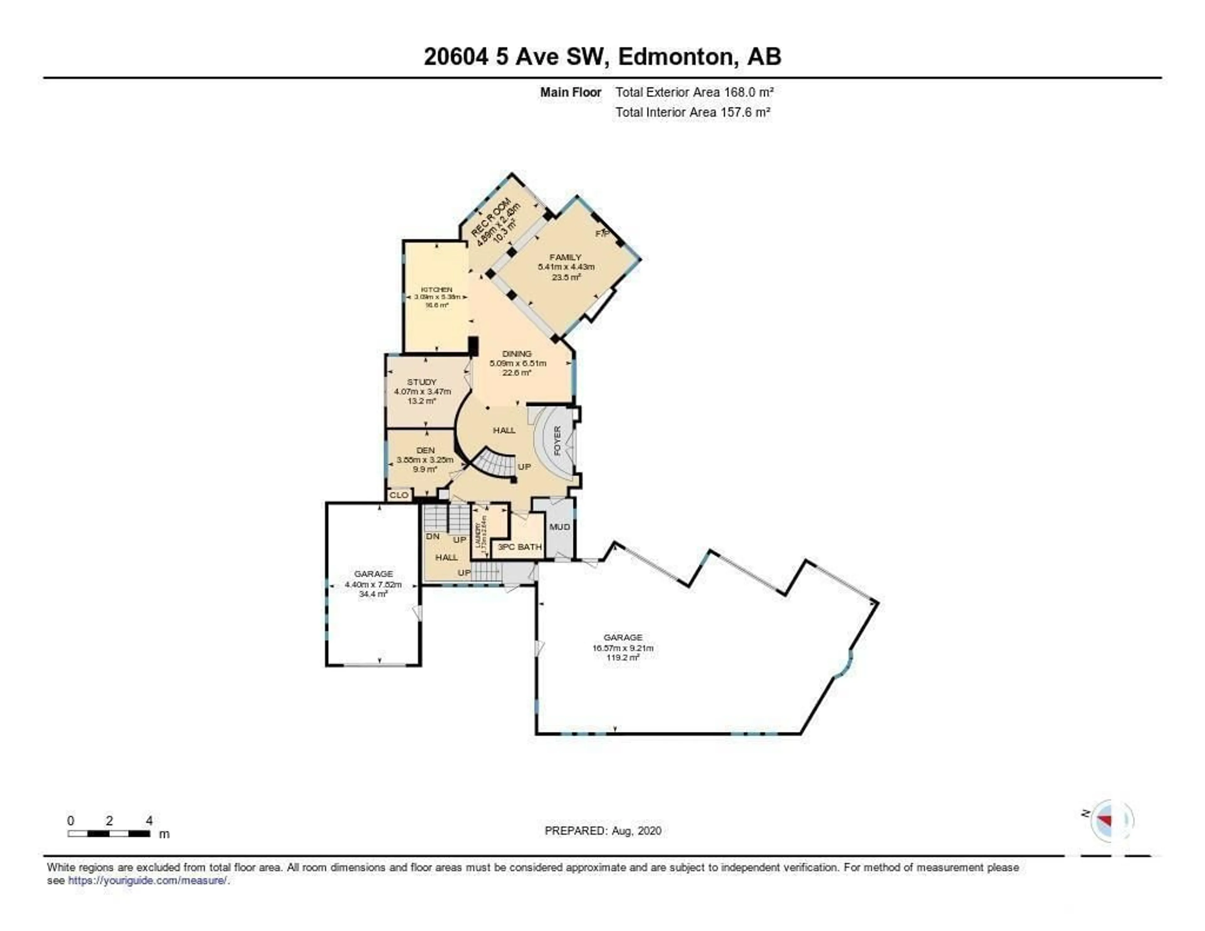Floor plan for SW - 20604 5 AV, Edmonton Alberta T6M2P4