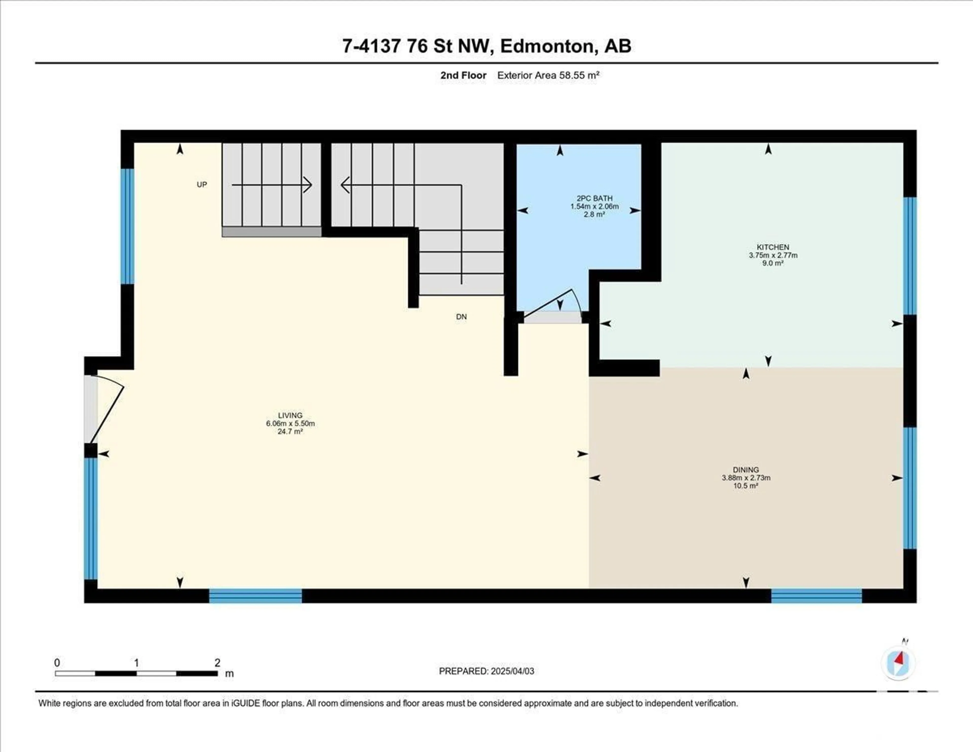 Floor plan for #7 - 4137 76 ST, Edmonton Alberta T6K1K8