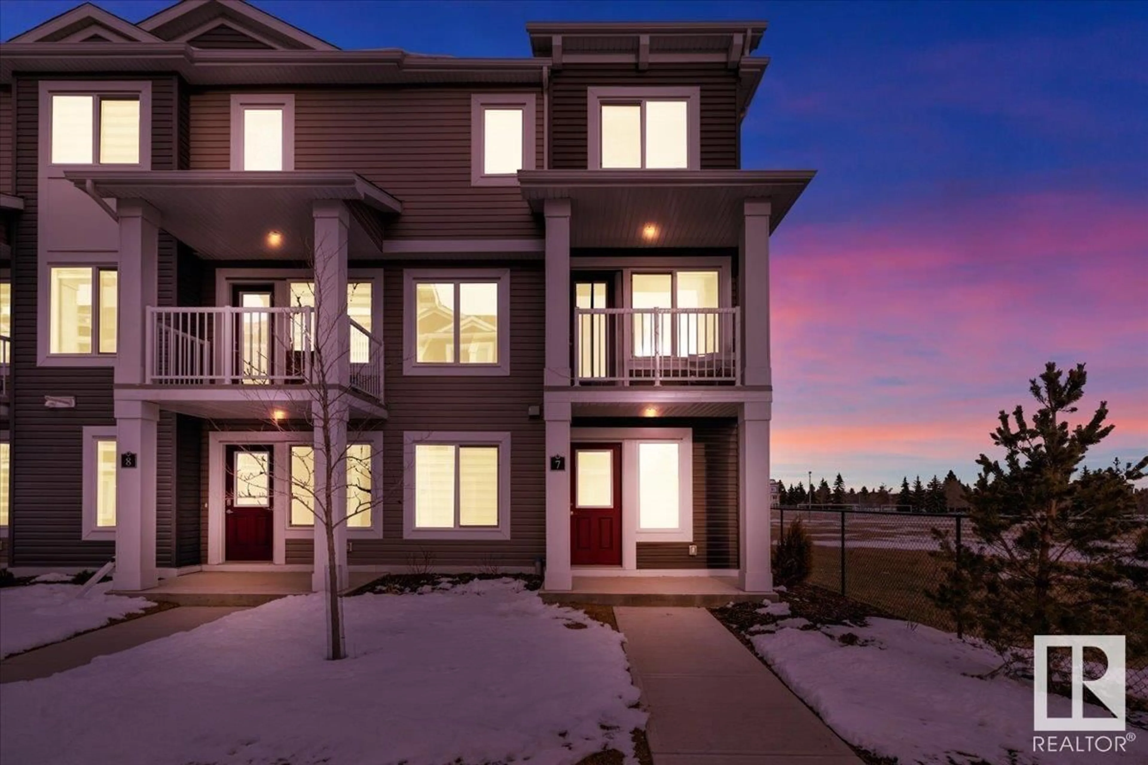 A pic from outside/outdoor area/front of a property/back of a property/a pic from drone, mountain view for #7 - 4137 76 ST, Edmonton Alberta T6K1K8