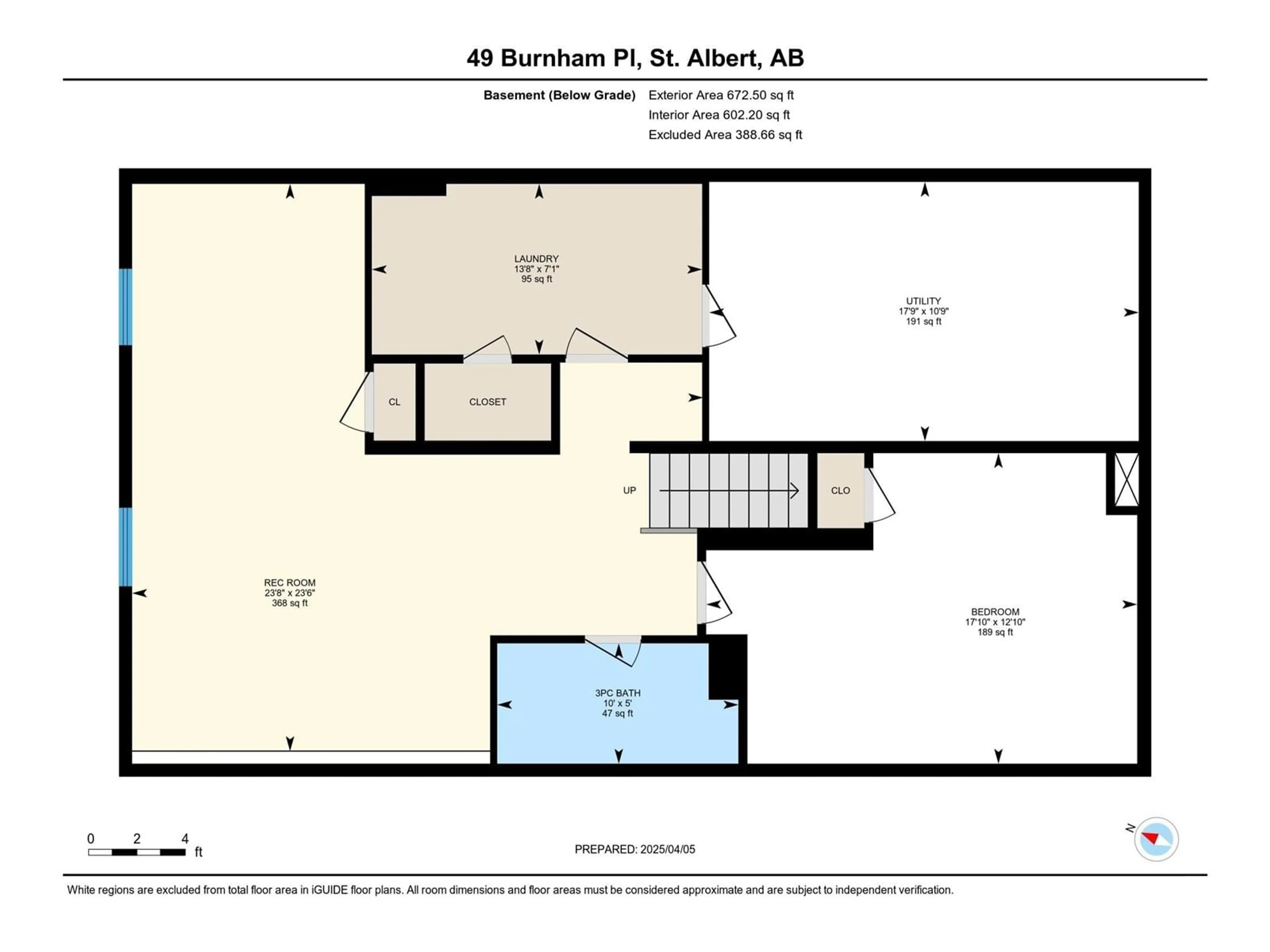 Floor plan for 49 BURNHAM PL, St. Albert Alberta T8N0A9