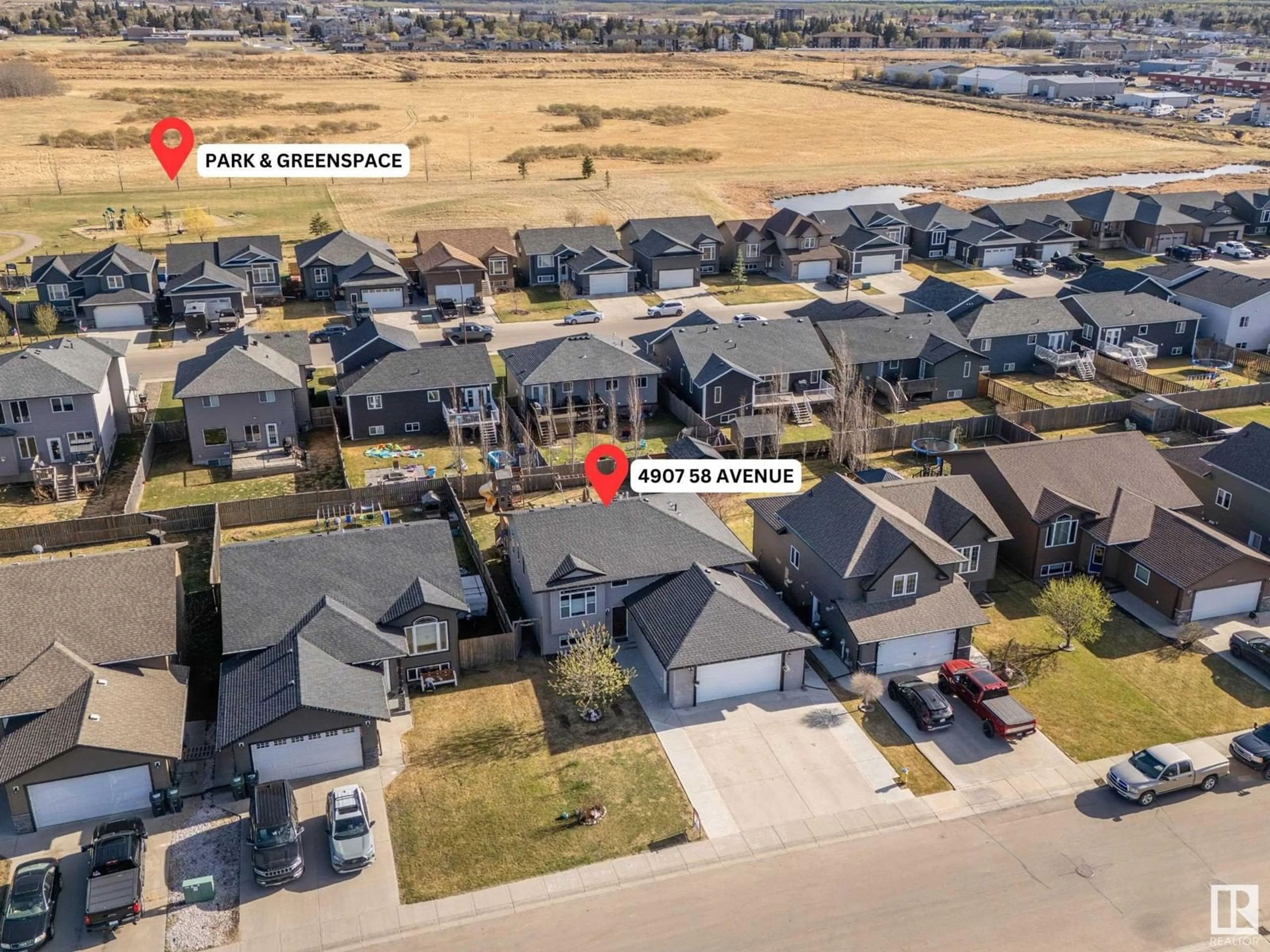 A pic from outside/outdoor area/front of a property/back of a property/a pic from drone, street for 4907 58 AVE, Cold Lake Alberta T9M0E8