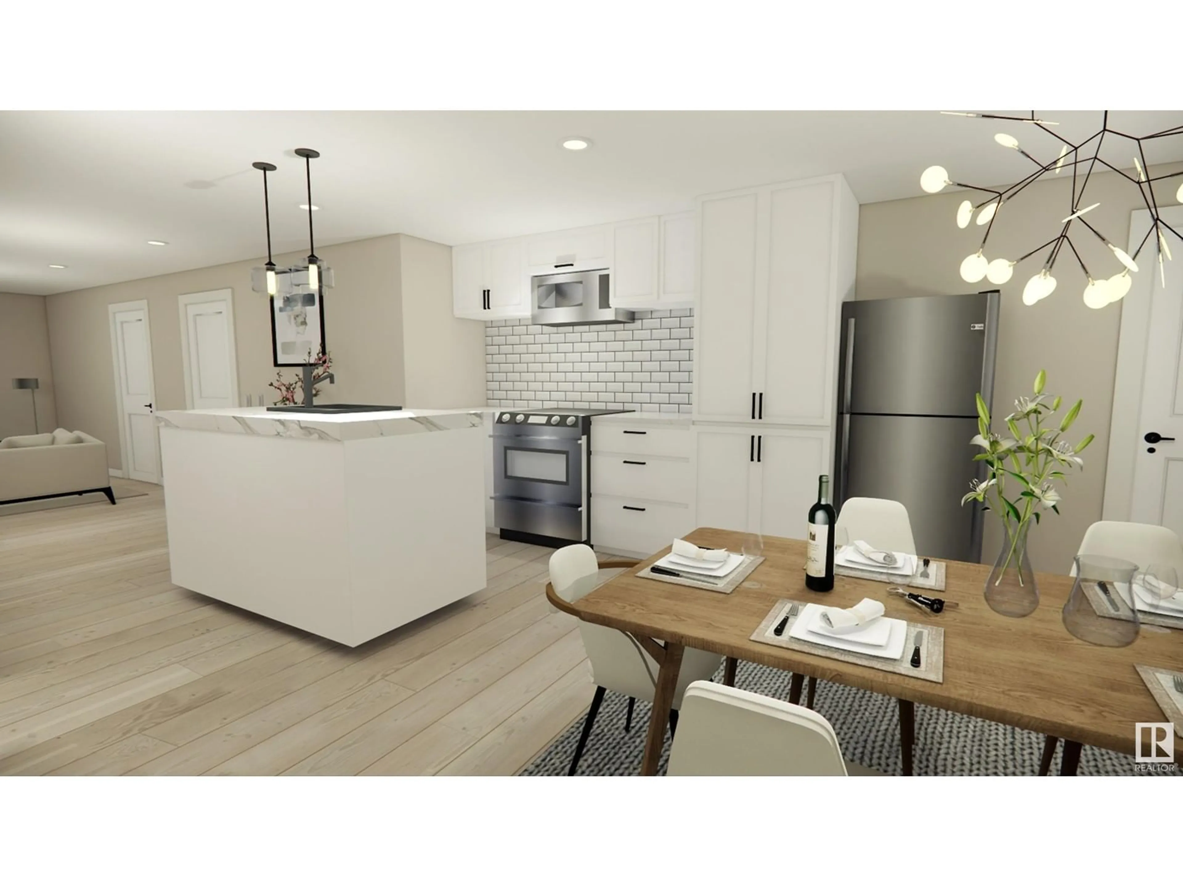 Open concept kitchen, unknown for 8920 92 AV, Fort Saskatchewan Alberta T8L2M4