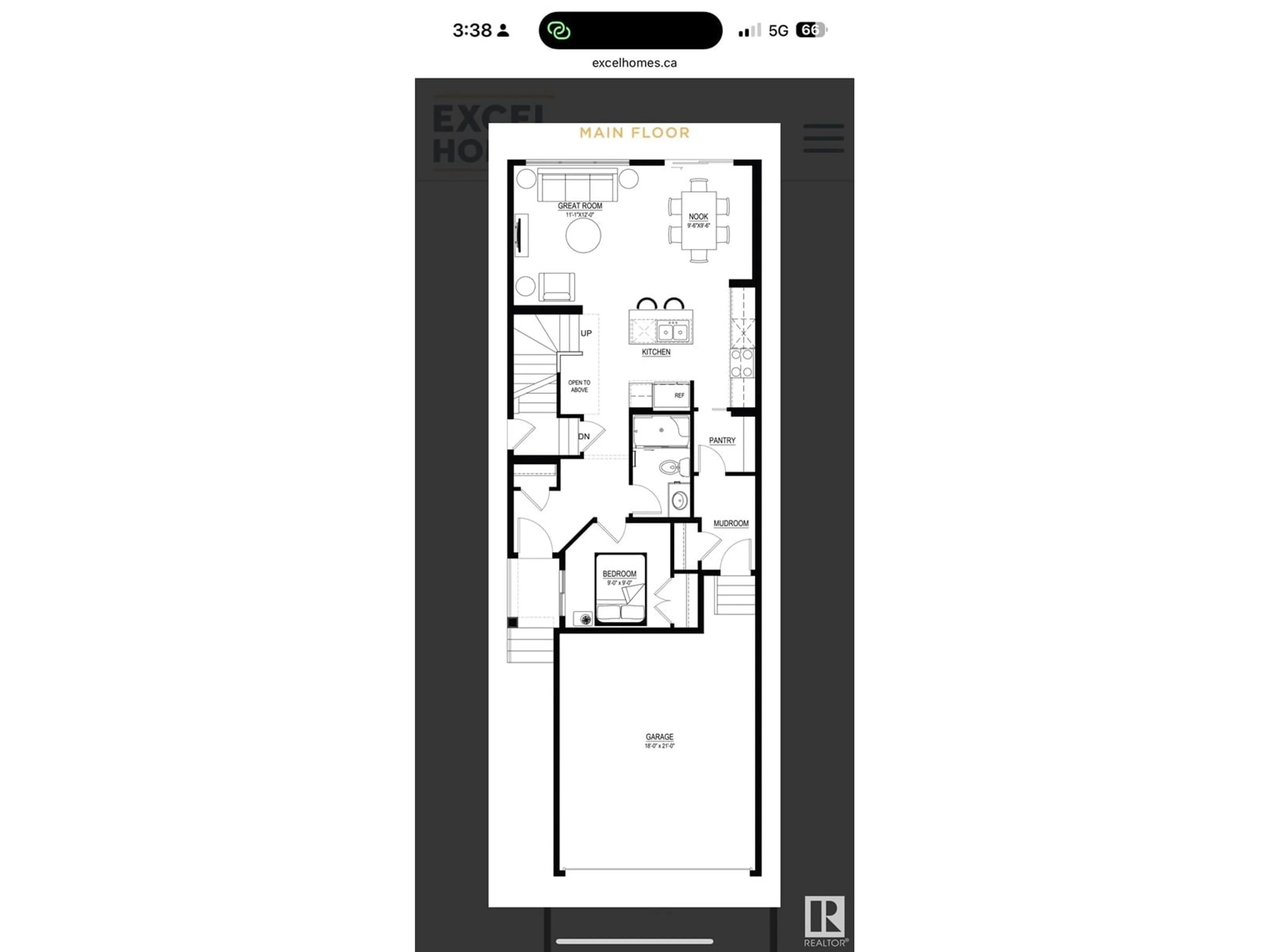 Floor plan for 7352 182 AV, Edmonton Alberta T5Z0L5