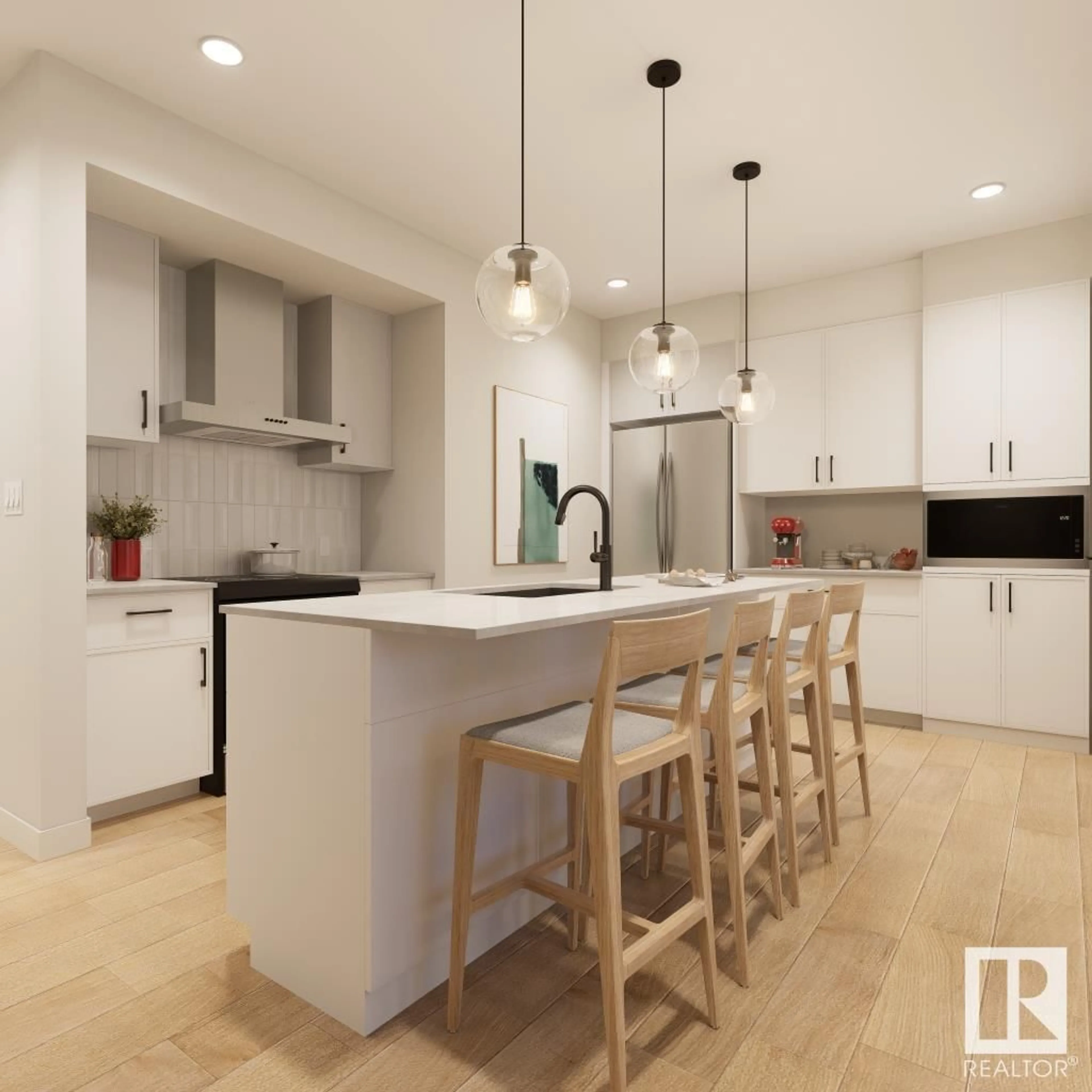 Contemporary kitchen, unknown for 307 RANKIN DR, St. Albert Alberta T8N7X3