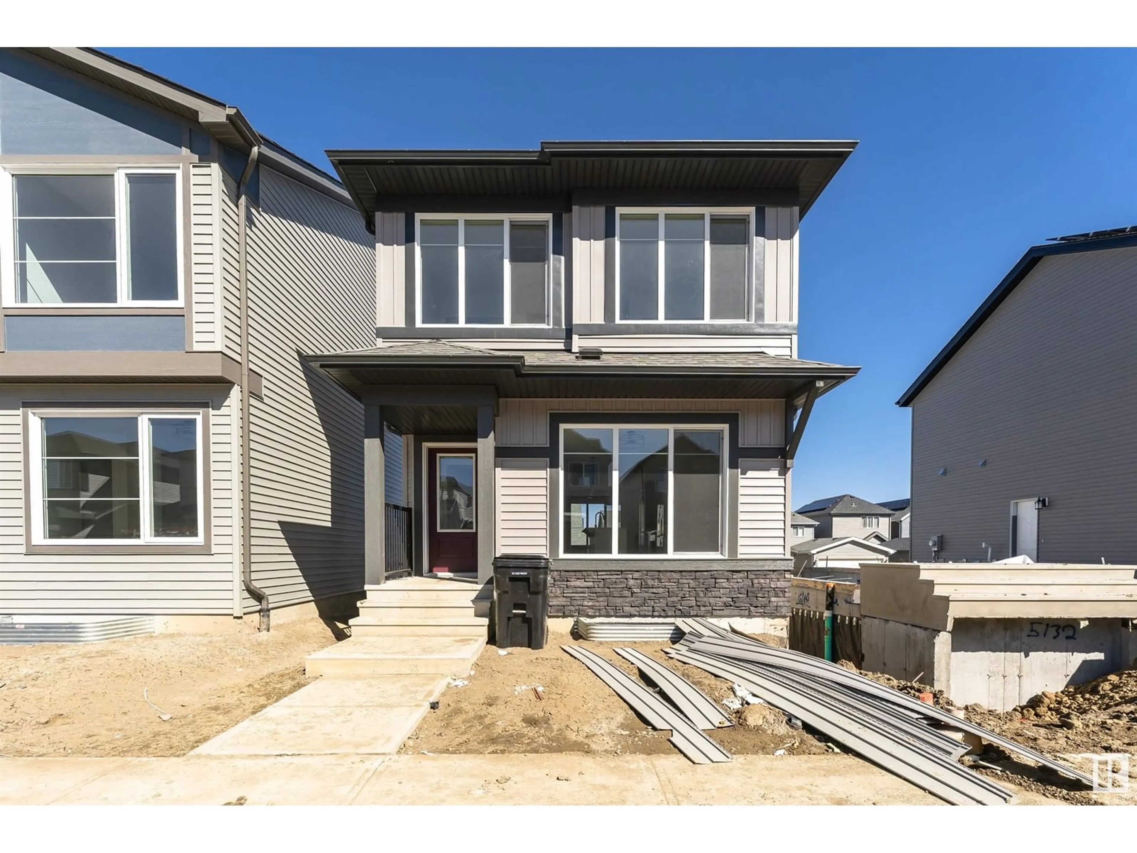 Home with vinyl exterior material, street for SW - 5134 KINNEY WY, Edmonton Alberta T6W1A8