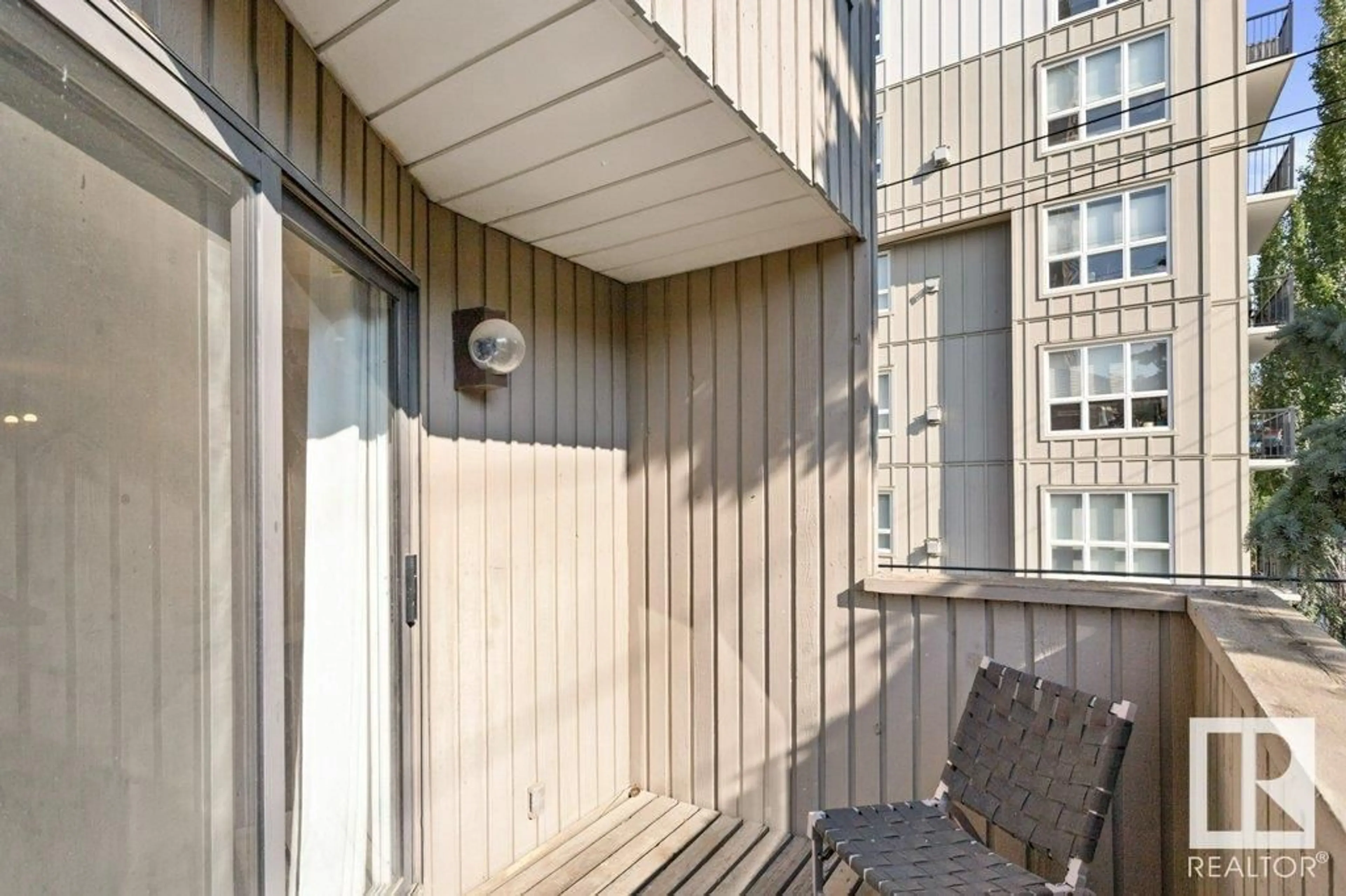 Balcony in the apartment, city buildings view from balcony for 11134 83 AV, Edmonton Alberta T6G0V1