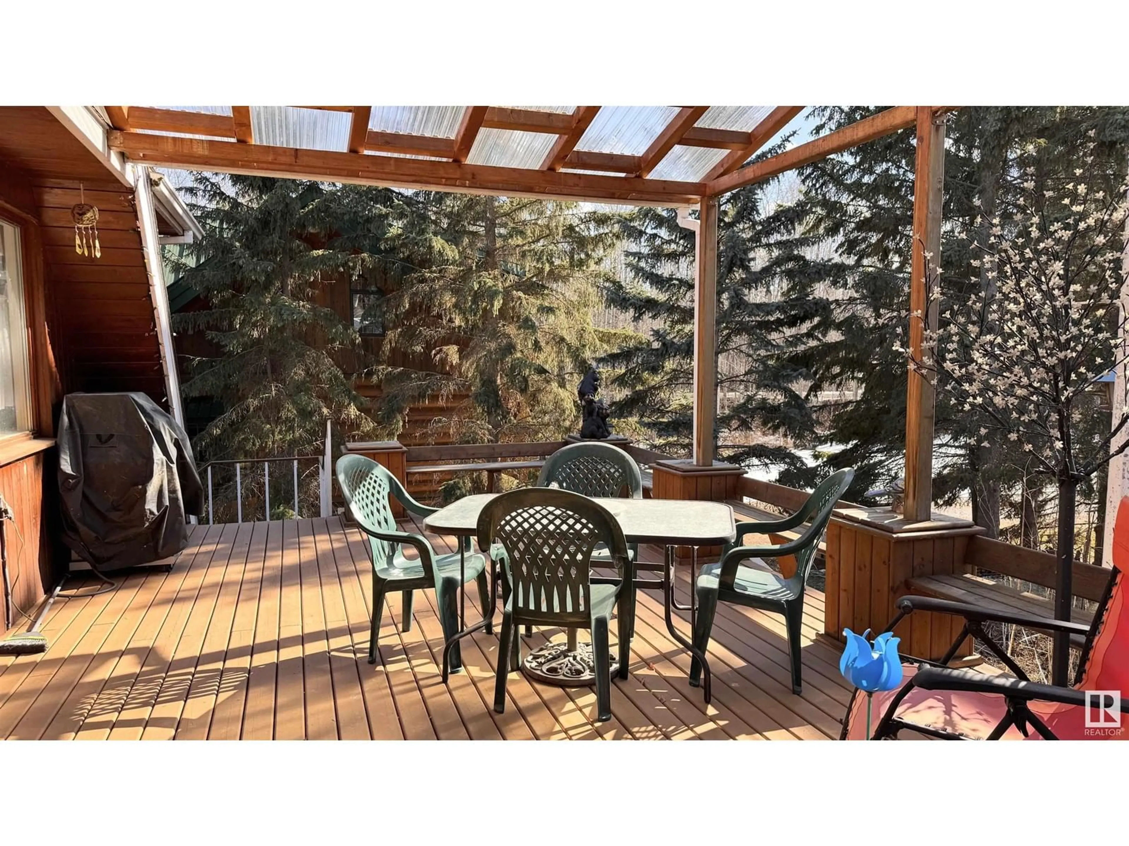 Patio, forest/trees view for 442 11121 TWP RD 595, Rural St. Paul County Alberta T0A0C0