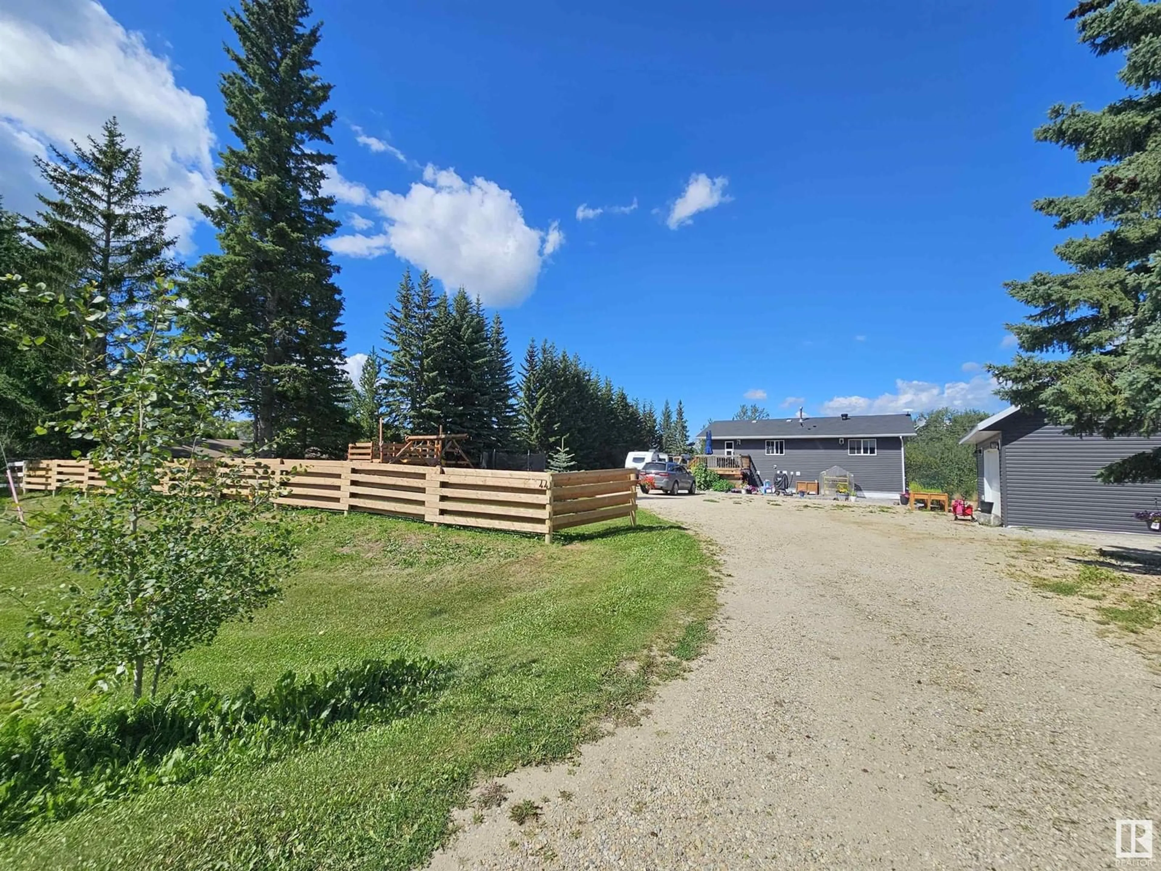 A pic from outside/outdoor area/front of a property/back of a property/a pic from drone, mountain view for 53025 - 44 HGHWAY, Rural Parkland County Alberta T7Y2J5