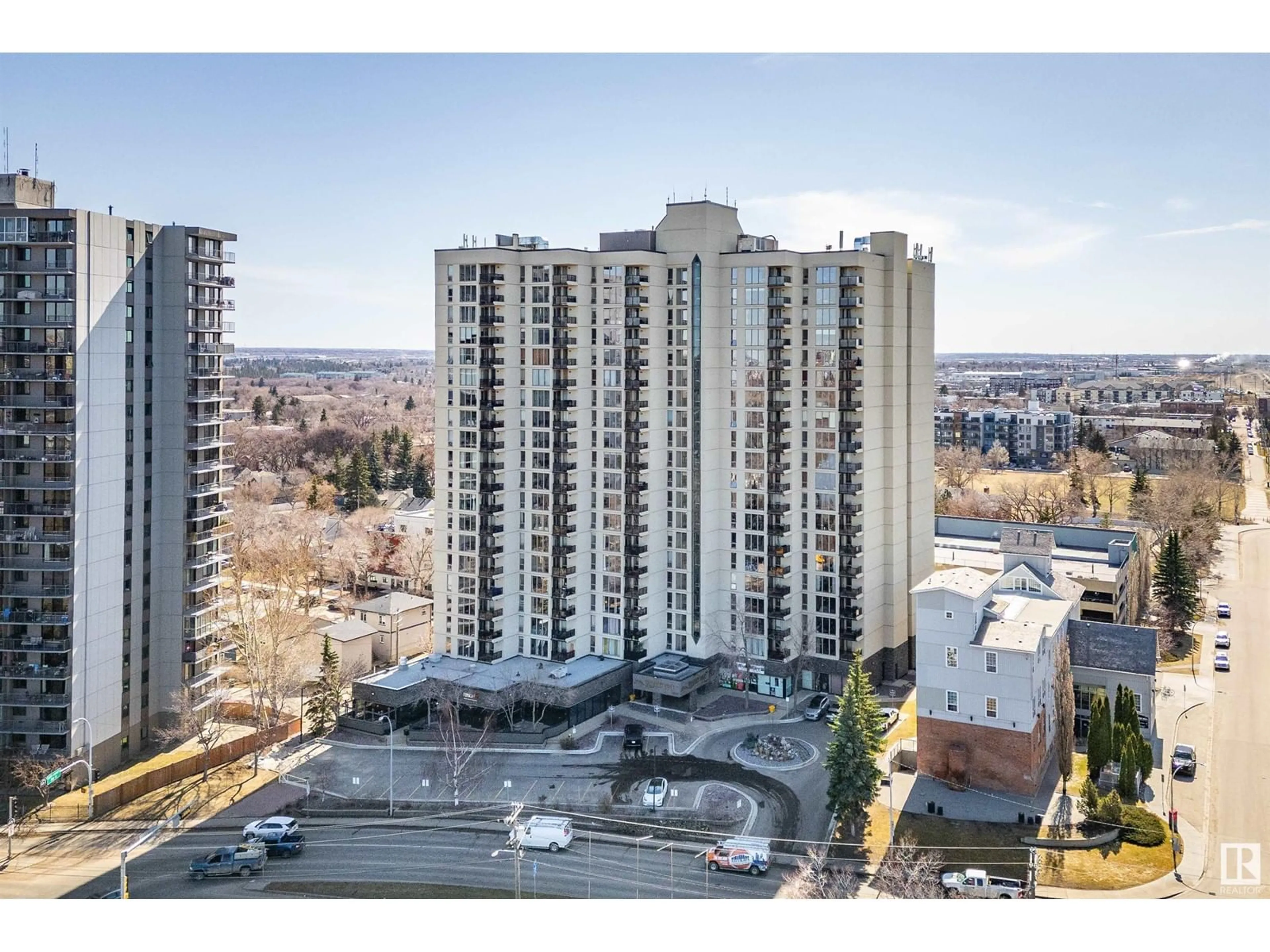 A pic from outside/outdoor area/front of a property/back of a property/a pic from drone, city buildings view from balcony for #10149 - 1010 SASKATCHEWAN DR, Edmonton Alberta T6E6B6