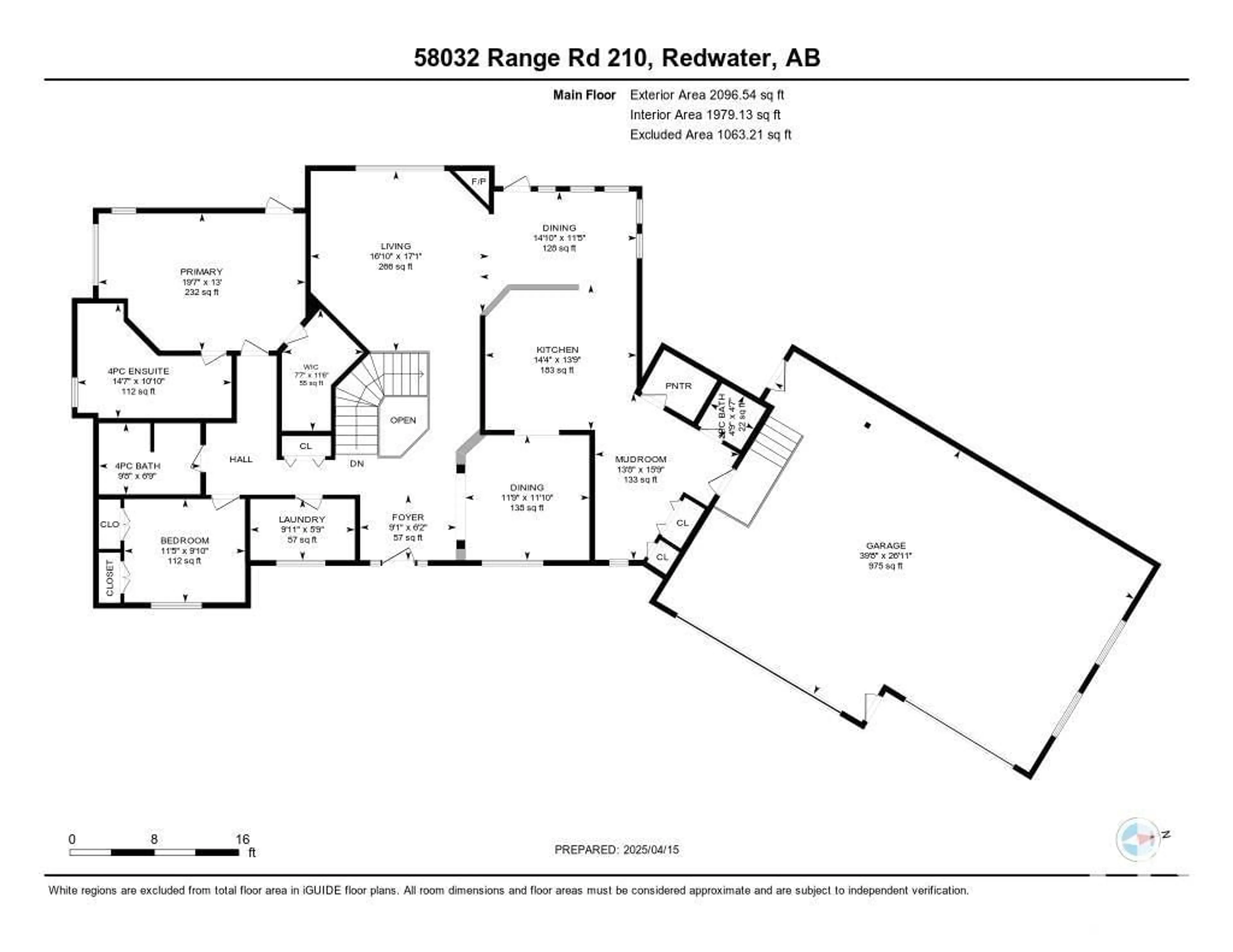 Floor plan for 58032 RR 210, Rural Thorhild County Alberta T0A2W0