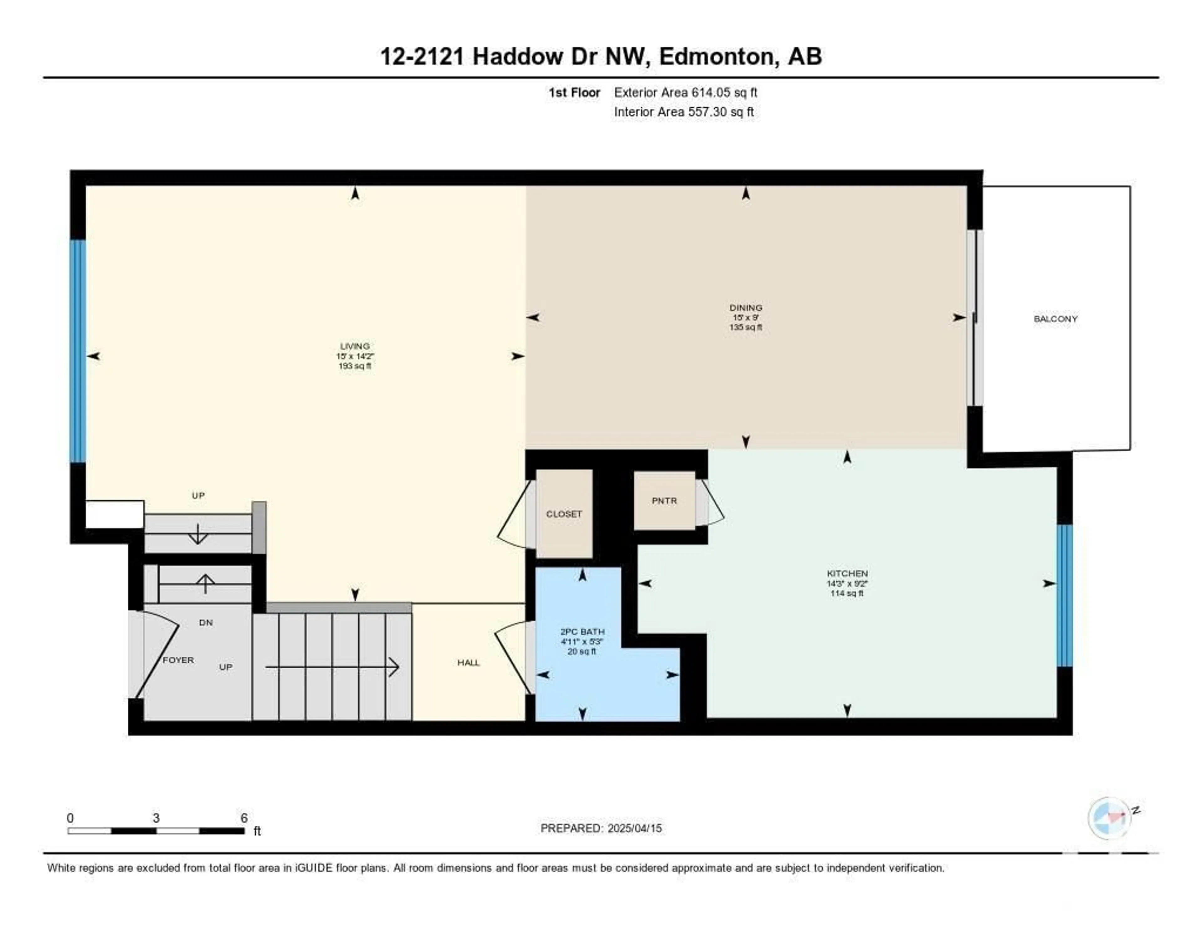 Floor plan for #12 - 2121 HADDOW DR, Edmonton Alberta T6R0W6