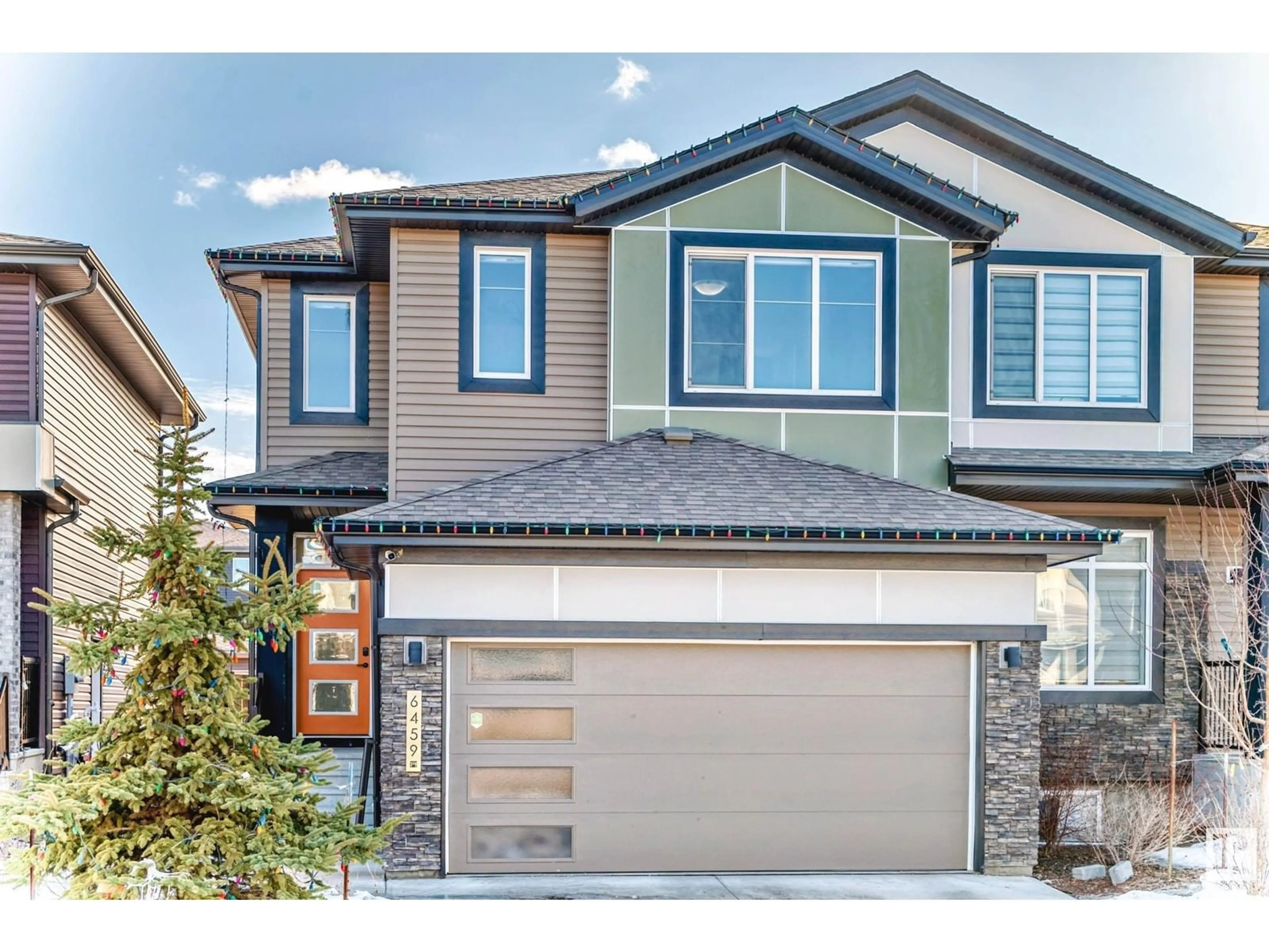 Home with vinyl exterior material, street for SW - 6459 KING WD, Edmonton Alberta T6W4R6