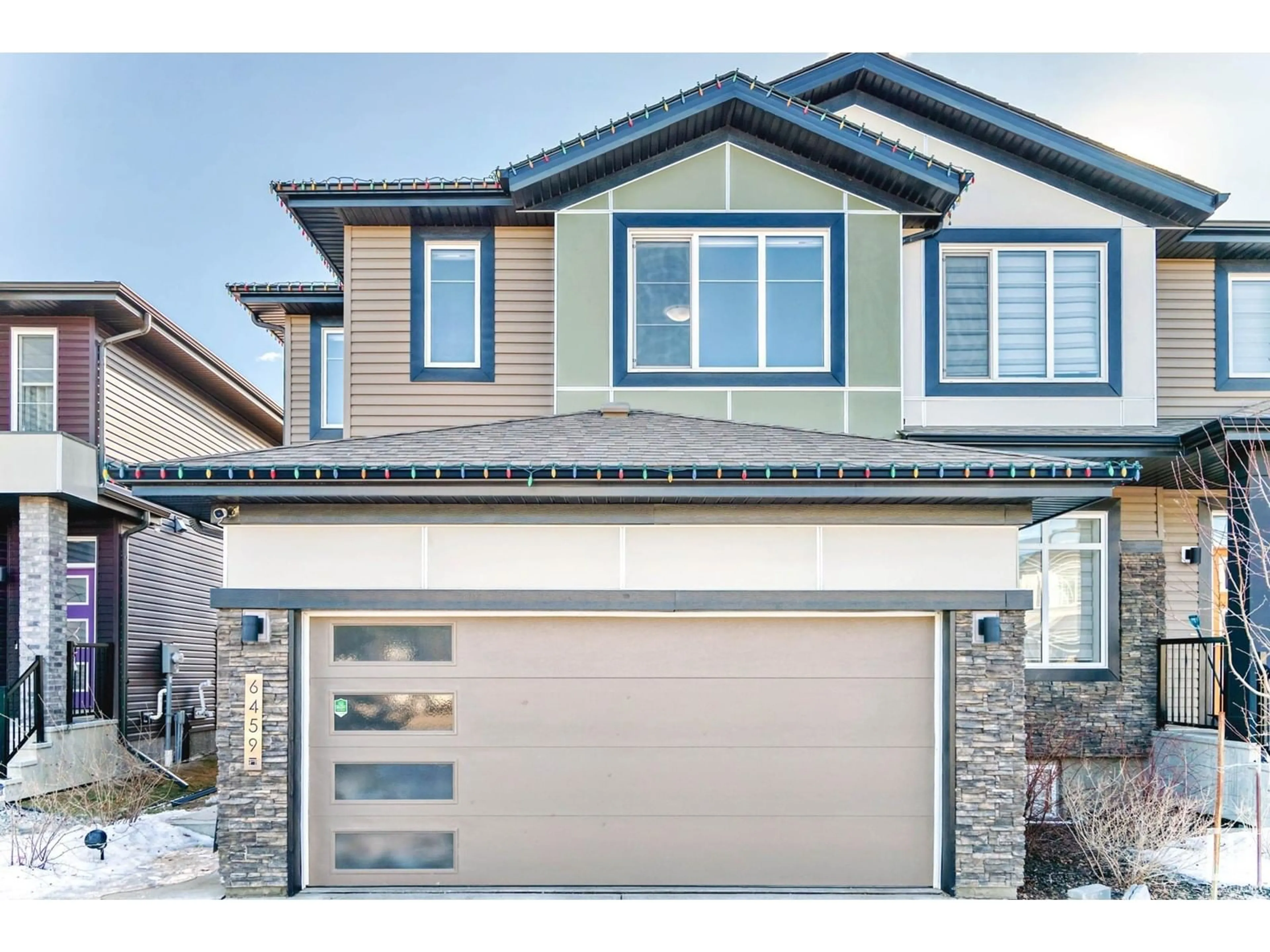 Home with vinyl exterior material, street for SW - 6459 KING WD, Edmonton Alberta T6W4R6