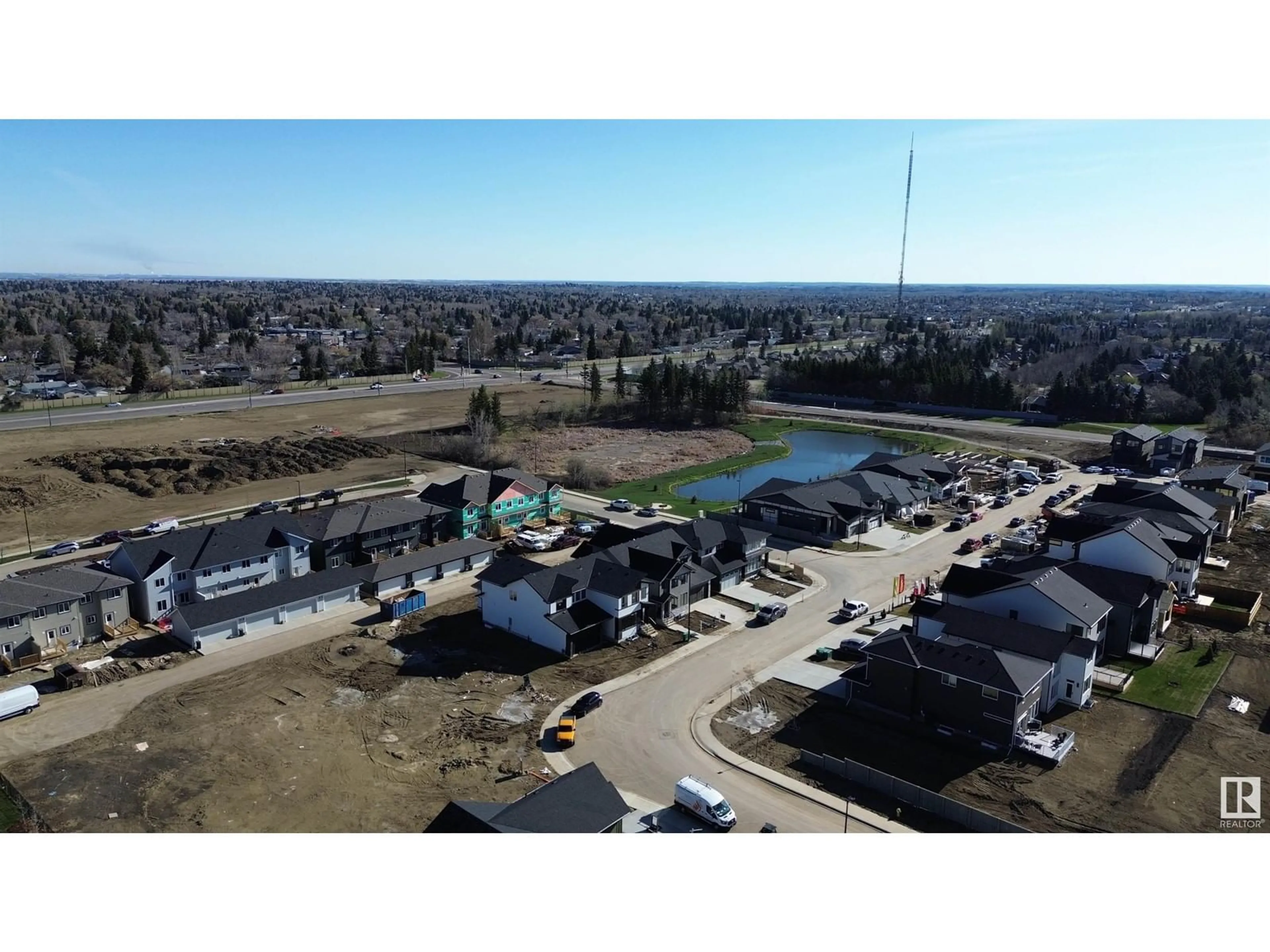 A pic from outside/outdoor area/front of a property/back of a property/a pic from drone, water/lake/river/ocean view for 103 NEWBURY CI, Sherwood Park Alberta T8B0E8