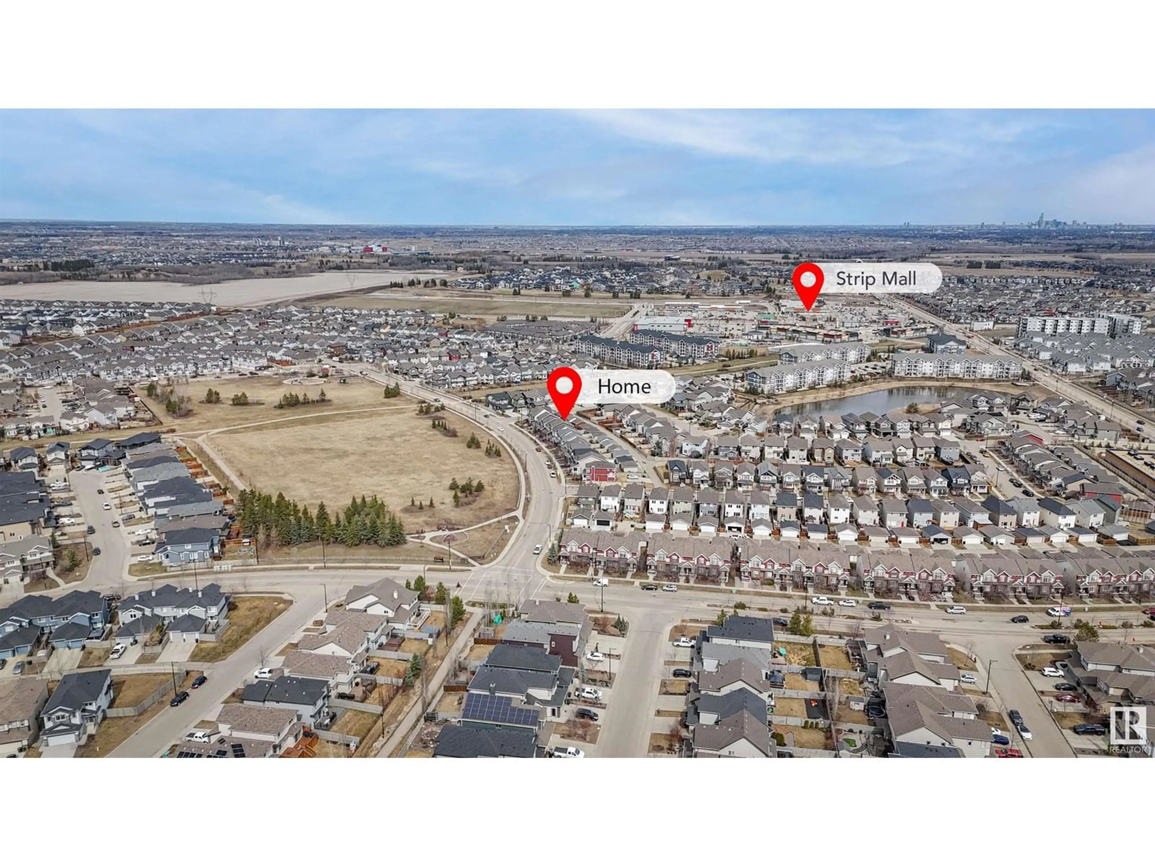 A pic from outside/outdoor area/front of a property/back of a property/a pic from drone, street for 857 CHAPPELLE LI, Edmonton Alberta T6W2N4