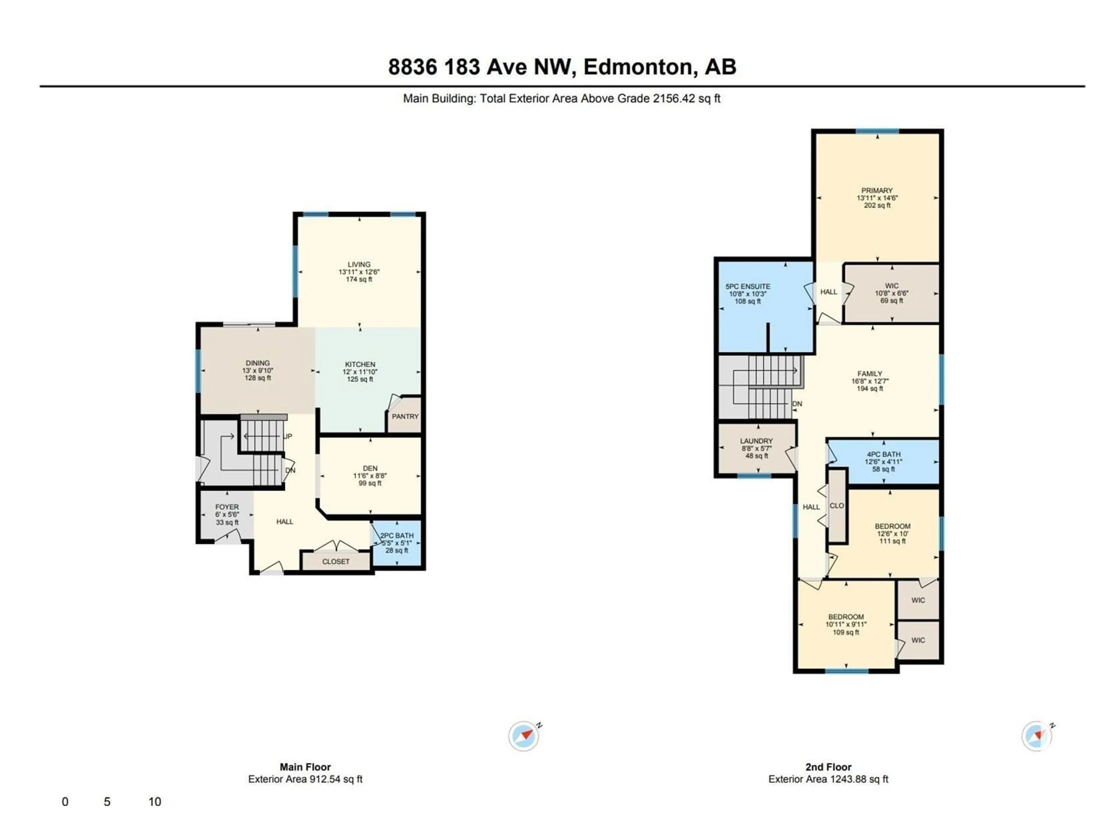 Floor plan for NW - 8836 183 AV, Edmonton Alberta T5Z0S8