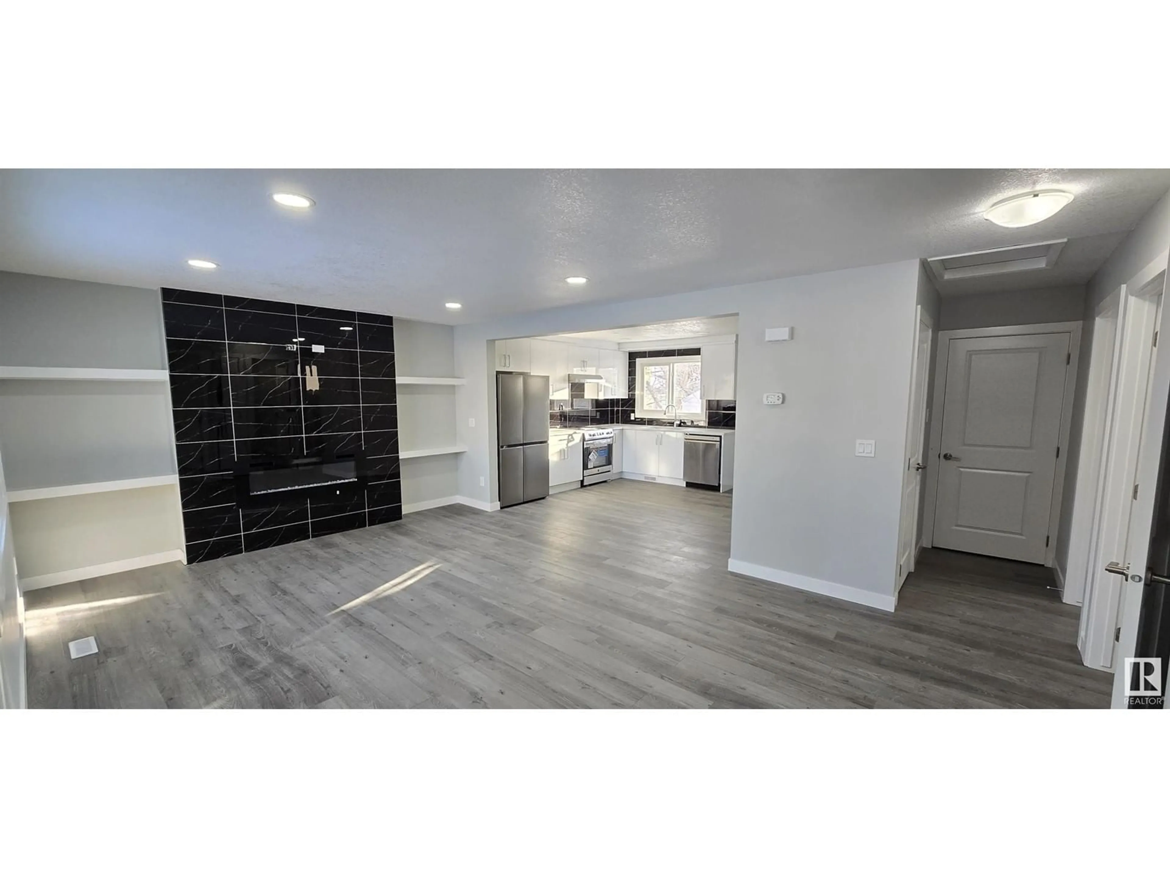 Open concept kitchen, ceramic/tile floor for 14807 95A ST NW, Edmonton Alberta T5E4A5