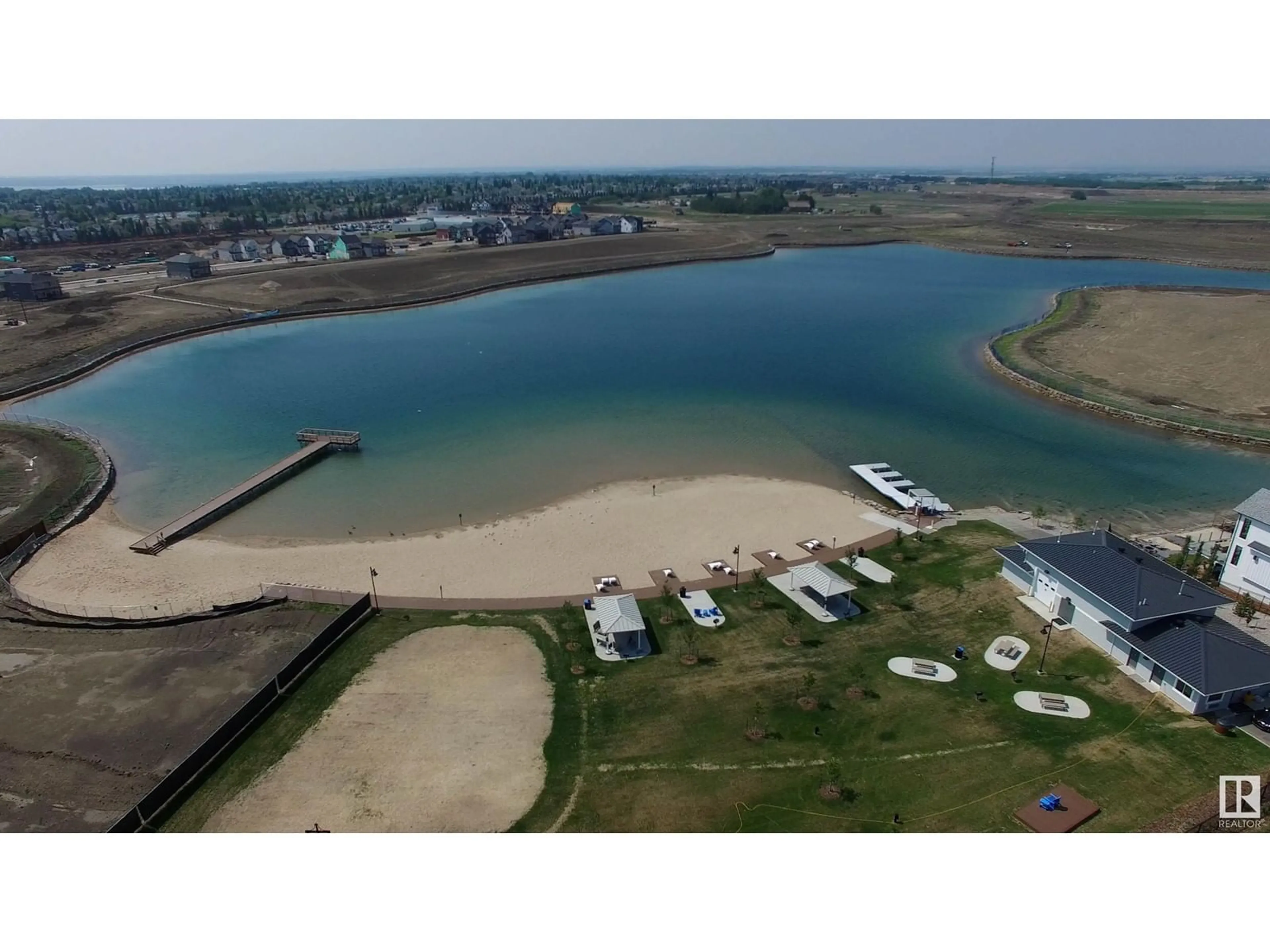 A pic from outside/outdoor area/front of a property/back of a property/a pic from drone, water/lake/river/ocean view for 146 JOYAL WY, St. Albert Alberta T8N7V3