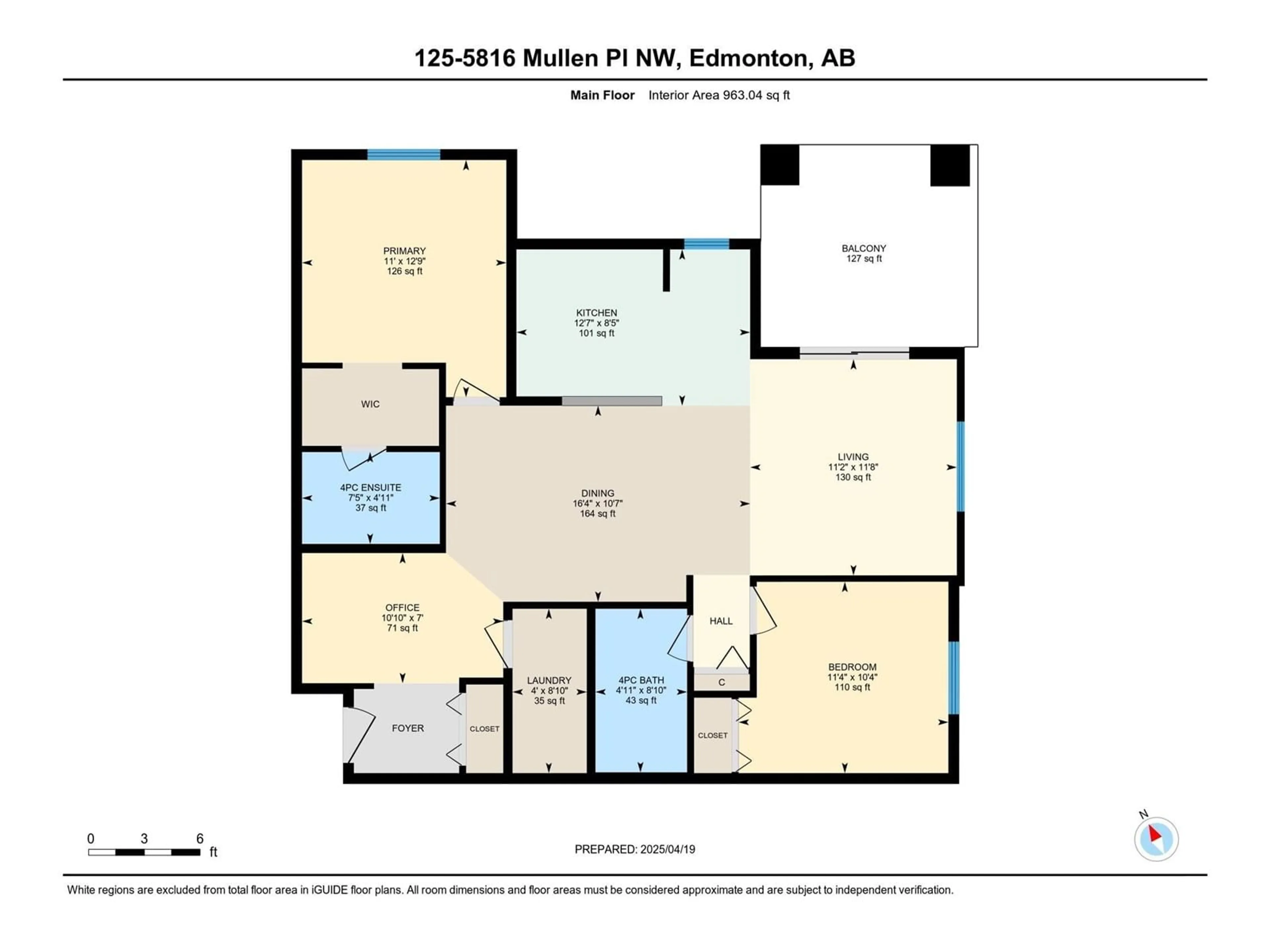 Floor plan for 5816 - 125 MULLEN PL, Edmonton Alberta T6R0W3