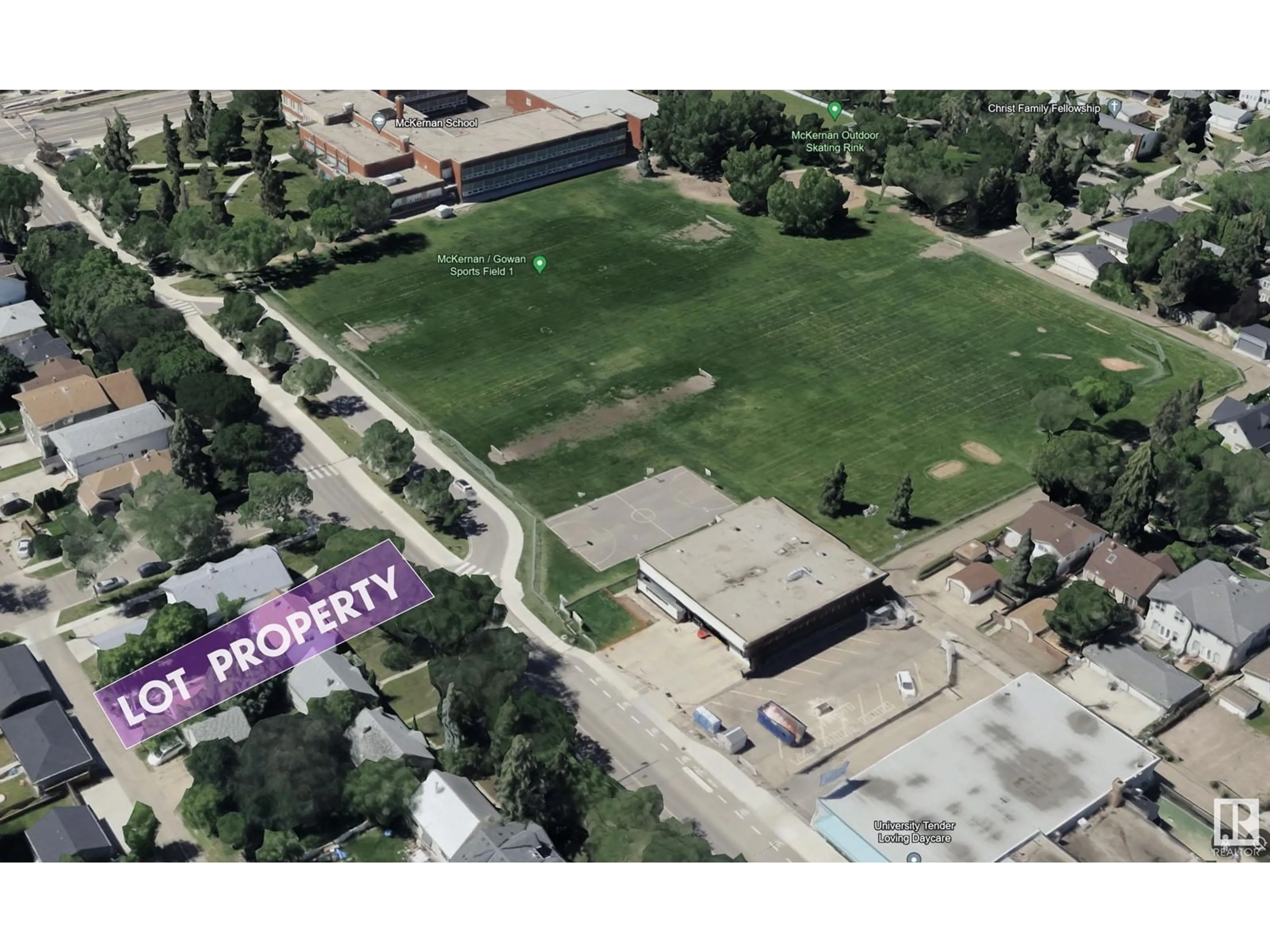 A pic from outside/outdoor area/front of a property/back of a property/a pic from drone, building for 11251 76 AV, Edmonton Alberta T6G0K2