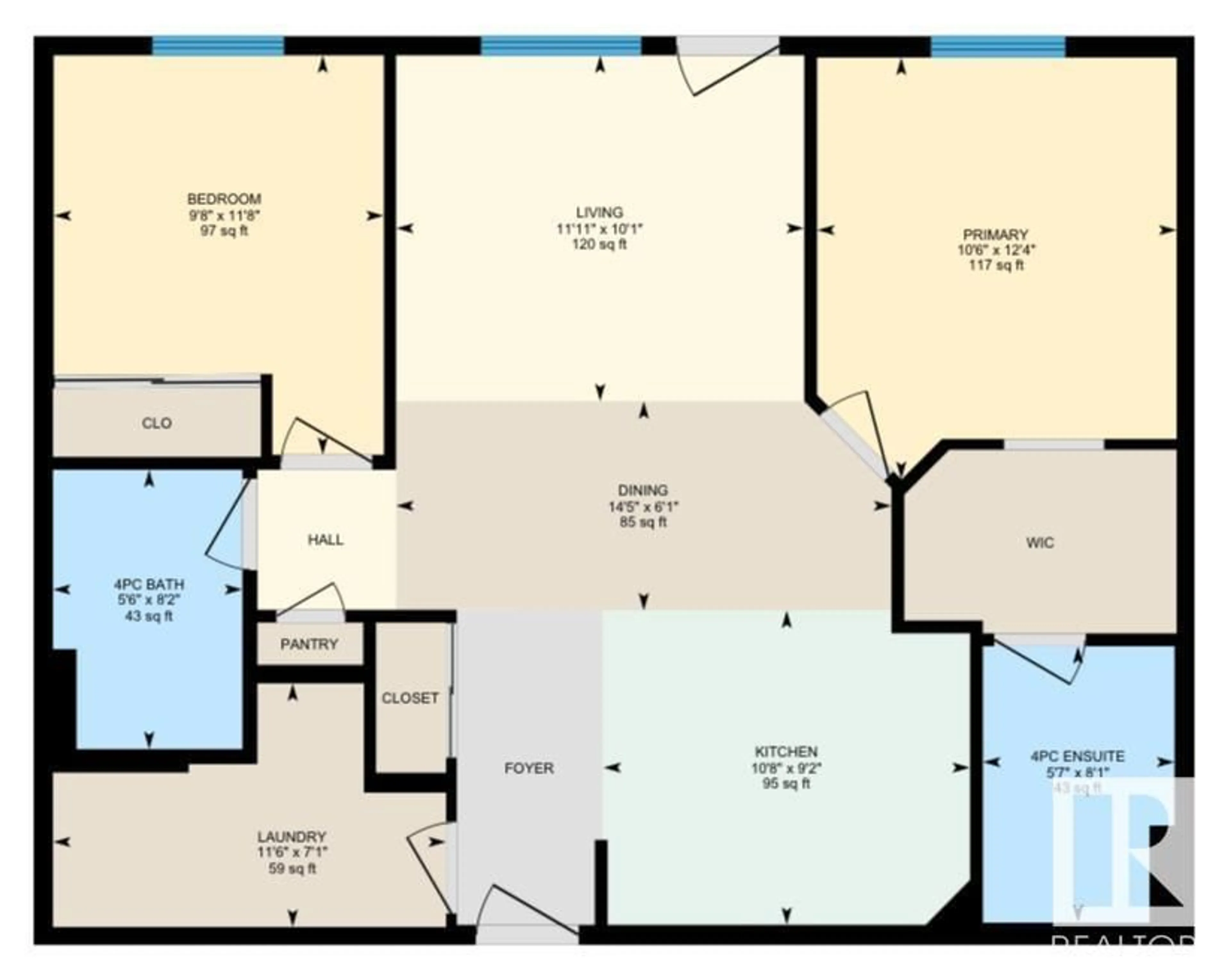 Floor plan for 9363 - 1305 SIMPSON DR, Edmonton Alberta T6R0N2