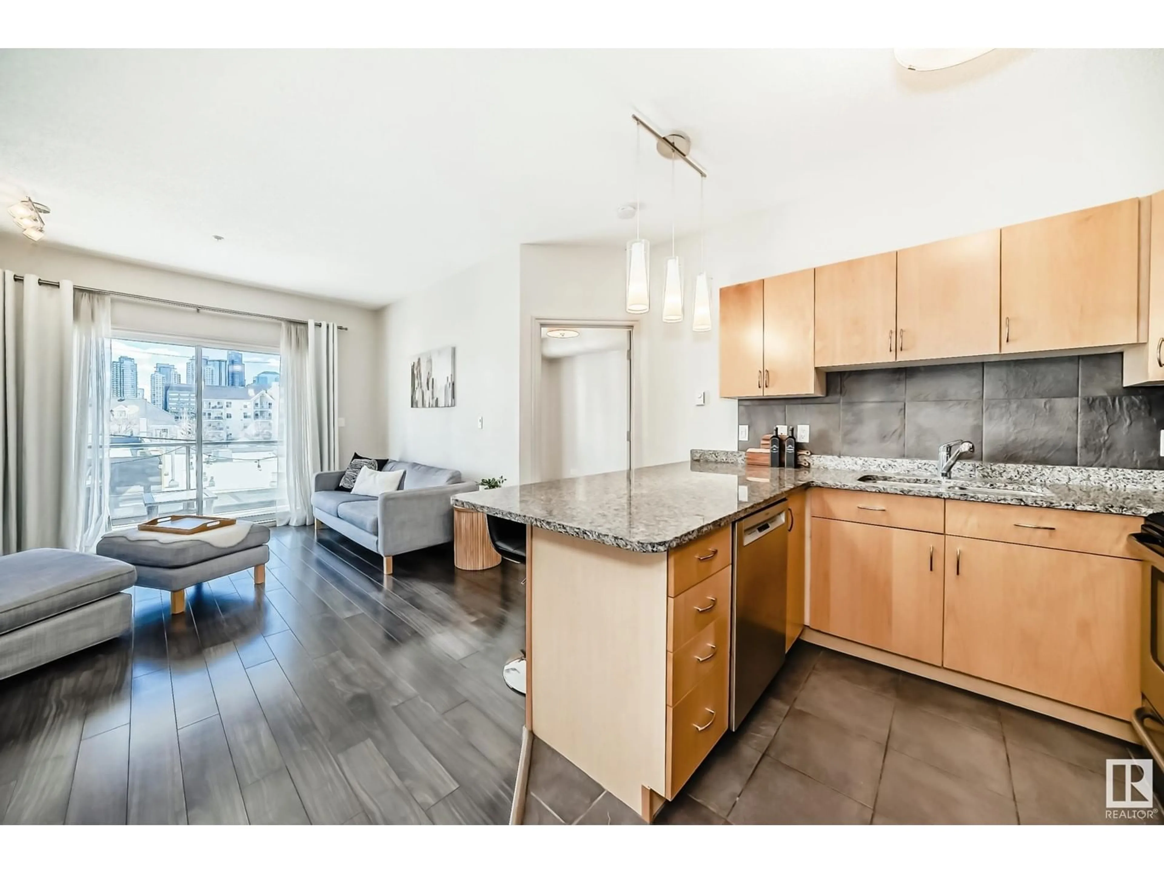Open concept kitchen, unknown for 309 - 10235 112 ST NW, Edmonton Alberta T5K1M7