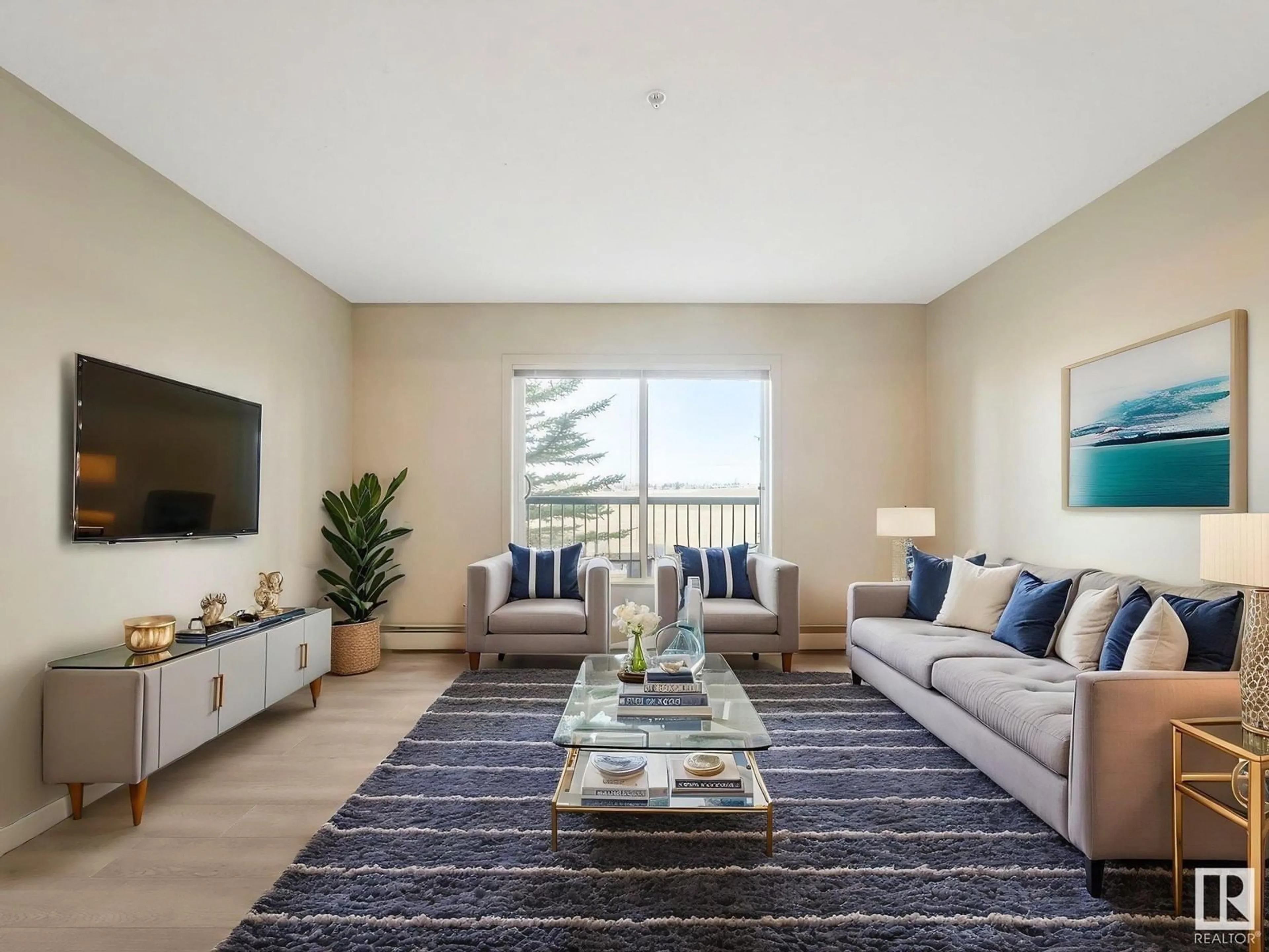 Living room with furniture, unknown for #204 - 646 MCALLISTER LO, Edmonton Alberta T6W0B5